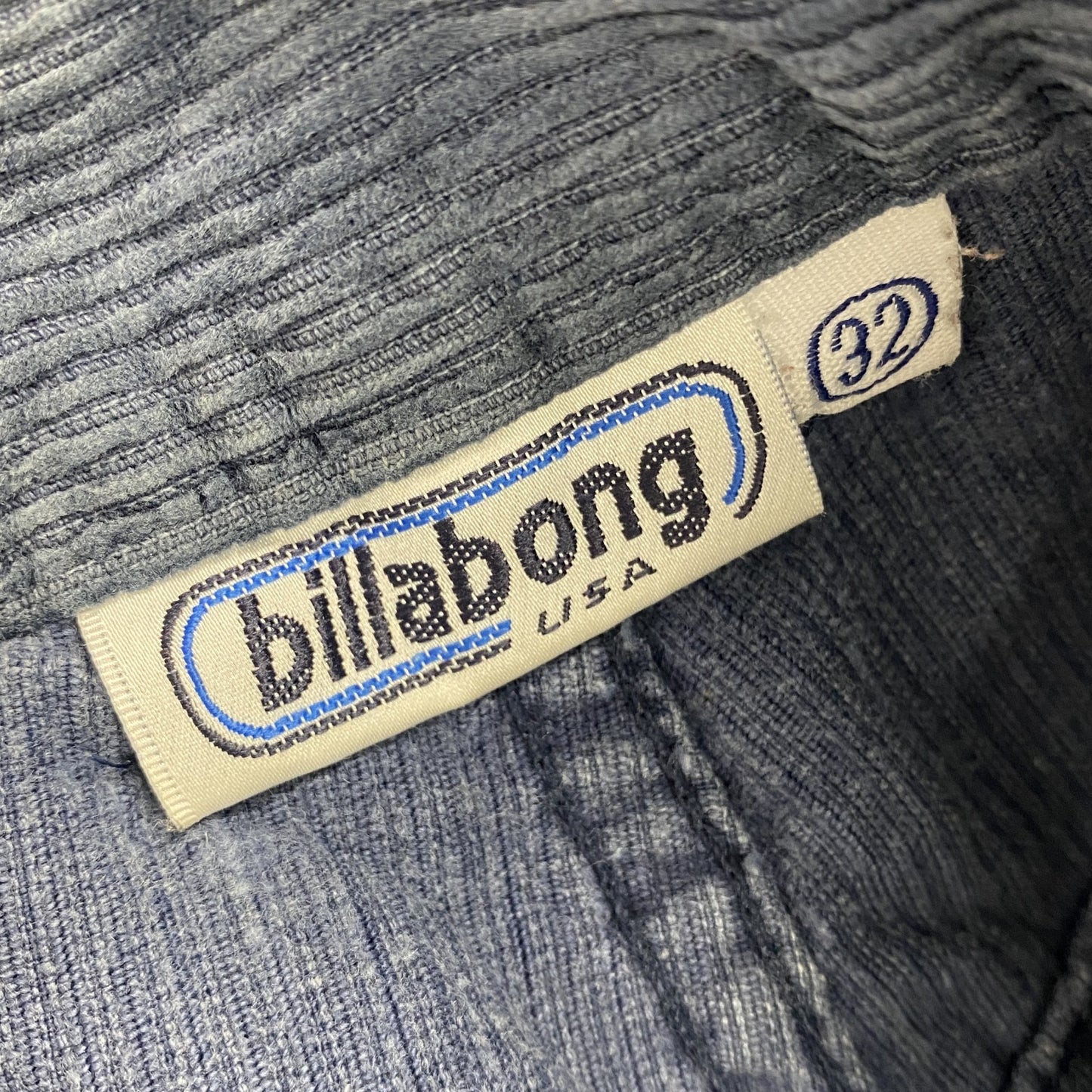 billabong ビラボン コーデュロイハーフパンツ/ショートパンツ ジップフライ 青 ブルー 32サイズ