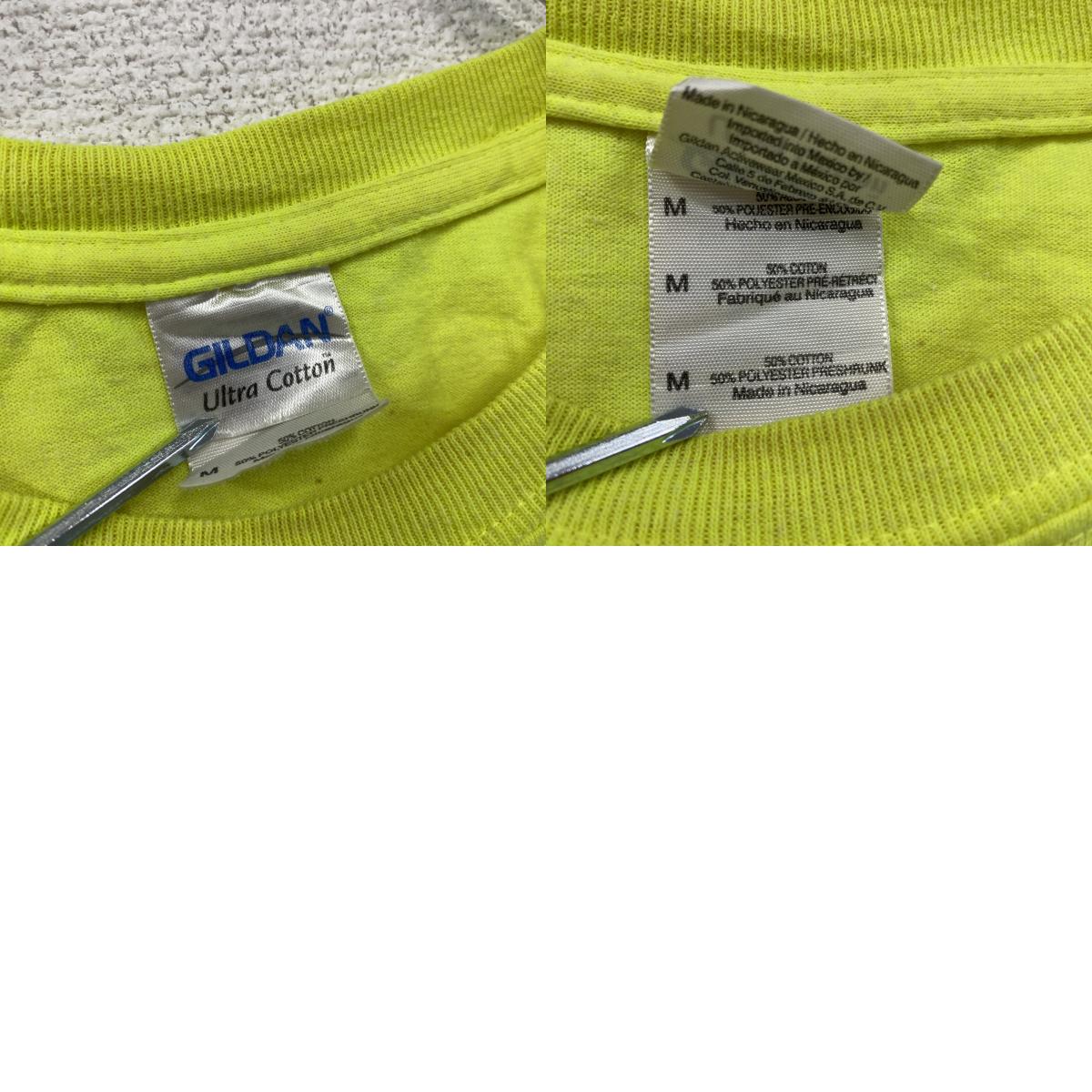 GILDAN ギルダン Harley Davidson ハーレーダビッドソン 半袖Tシャツ 黄色 イエロー Mサイズ