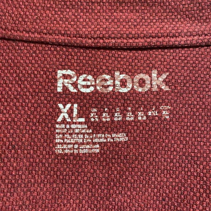 古着 used Reebok リーボック 長袖ハーフジップトラックジャケット ジャージ ワインレッド ビッグシルエット XLサイズ
