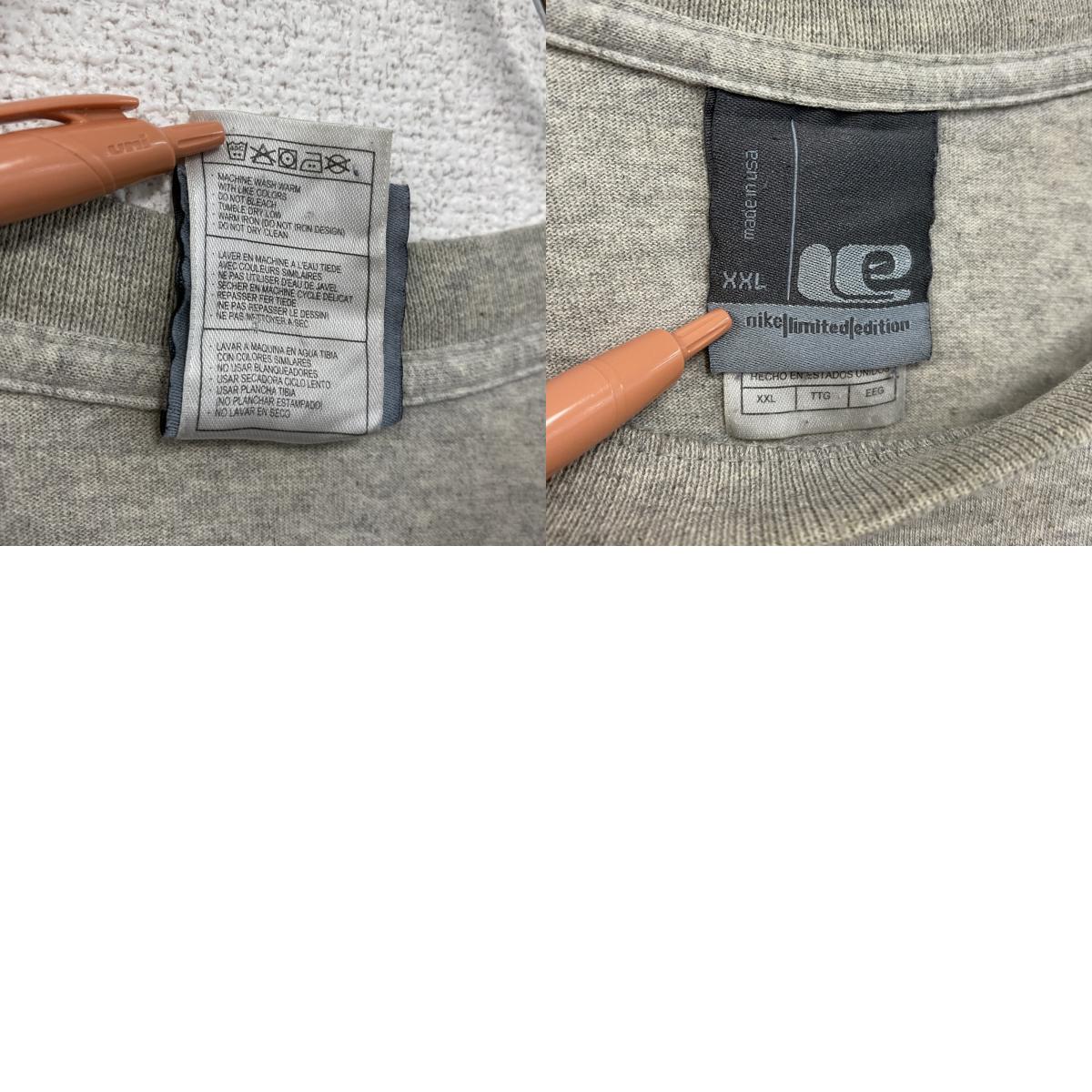 00s NIKE ナイキ 半袖プリントTシャツ ヴィンテージ 灰色 グレー 2XLサイズ