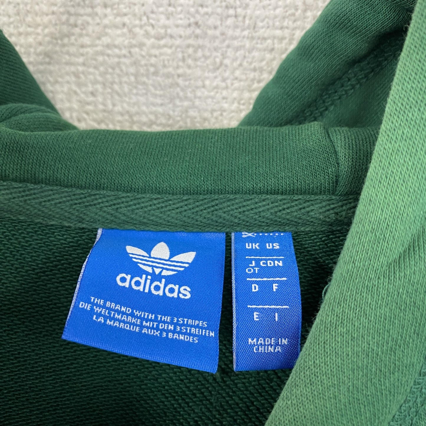 adidas アディダス スウェットパーカー/フーディー トレフォイルロゴ デカロゴ 緑 グリーン OTサイズ