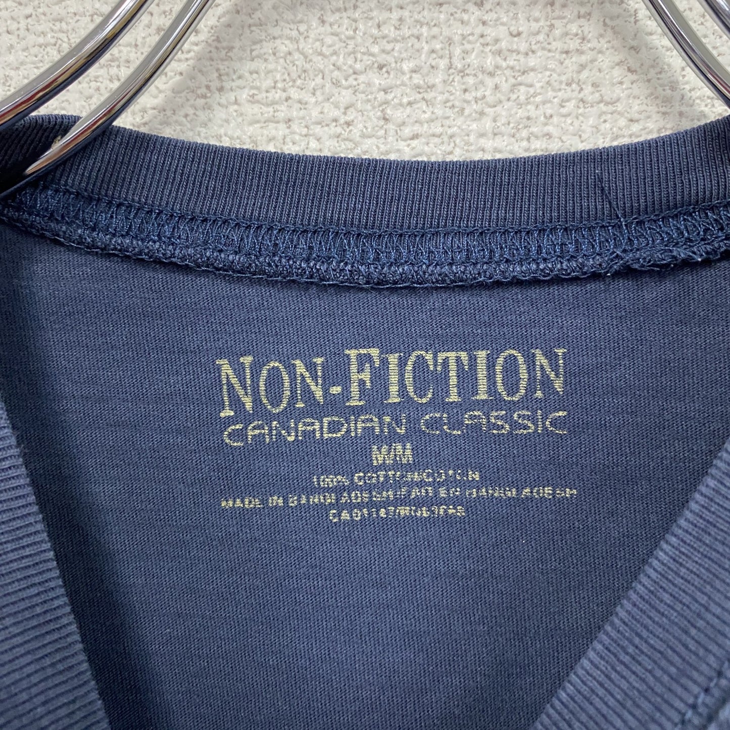 NONFICTION ノンフィクション 半袖プリントTシャツ STAFF 紺 ネイビー Mサイズ