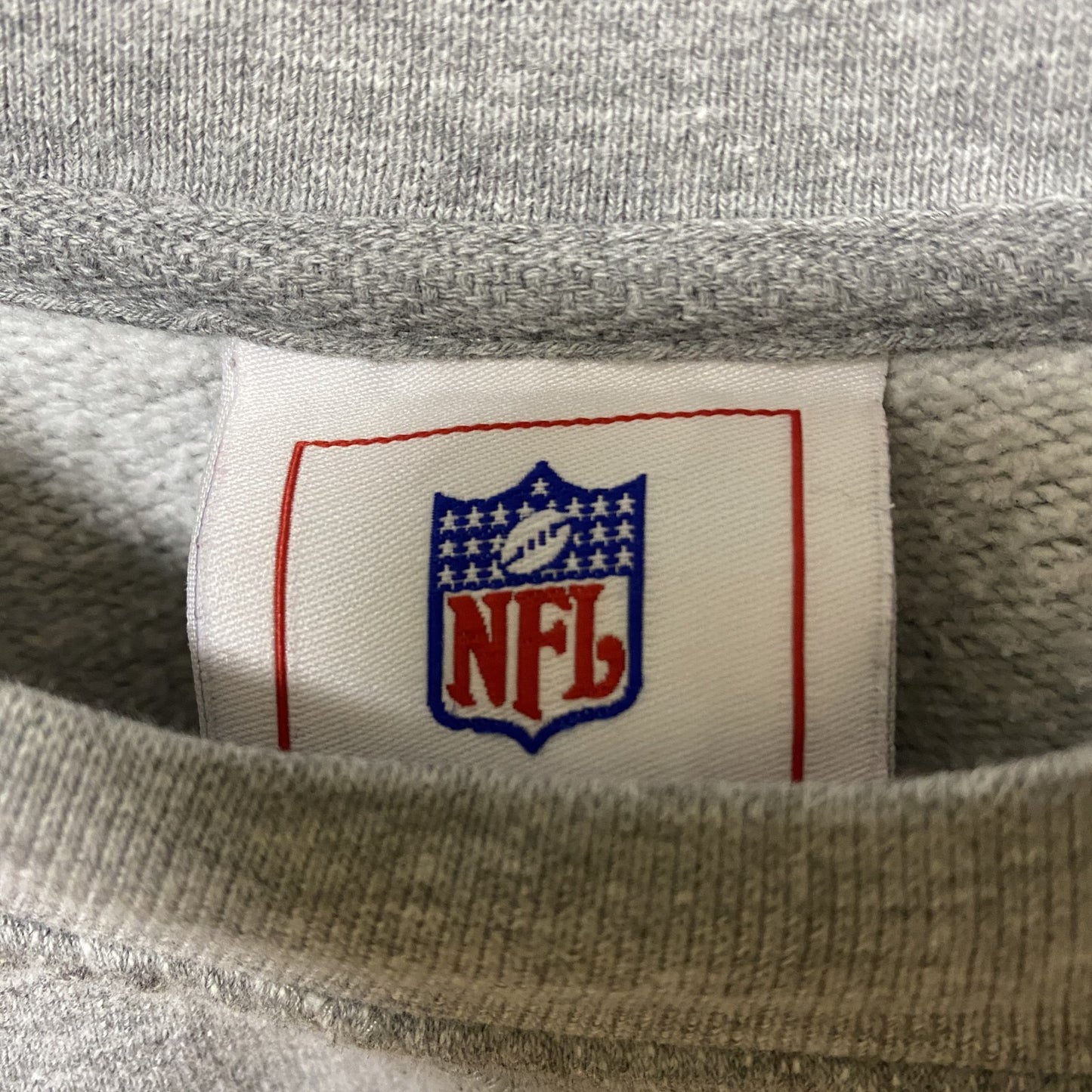 古着 used NFL CHICAGO BEARS 長袖オフィシャル刺繍スウェット トレーナー グレー アメフト レトロデザイン