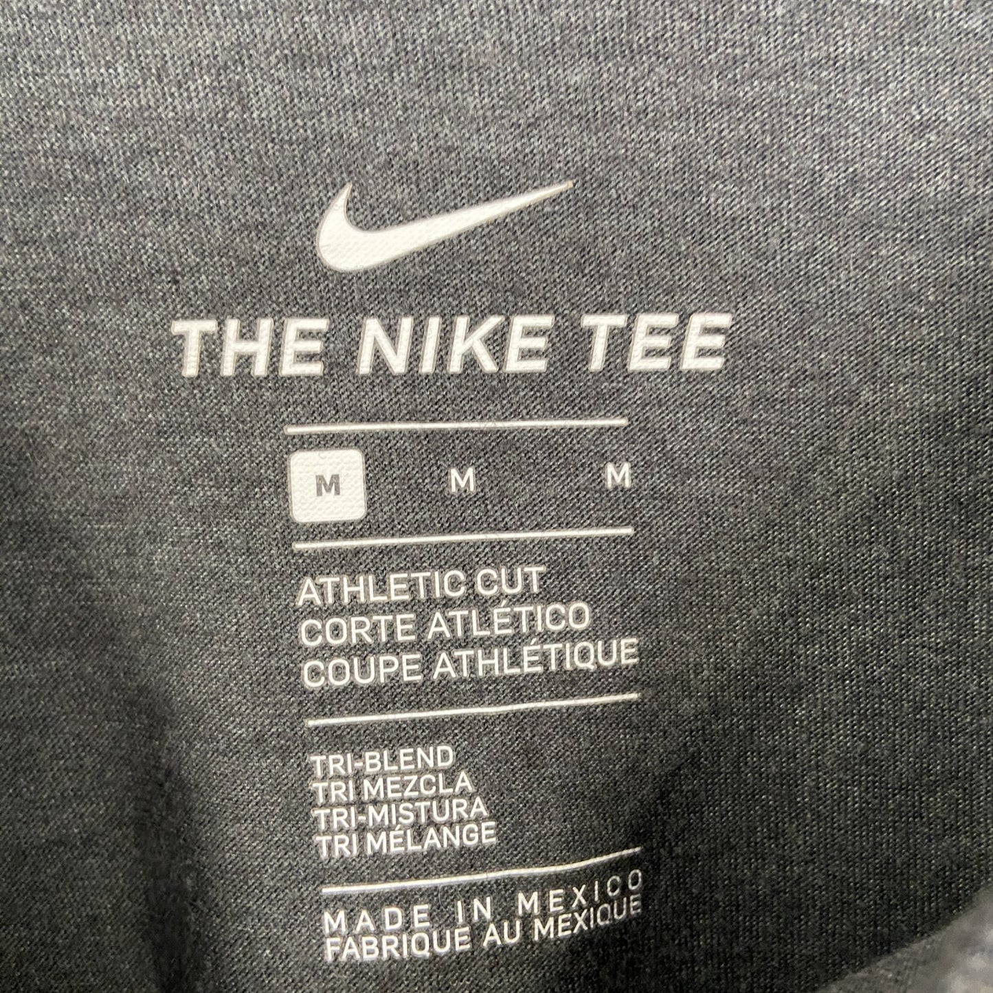 古着 used NIKE ナイキ 半袖プリントTシャツ TLU BULLDOGS グレー スウッシュロゴ レトロ Mサイズ