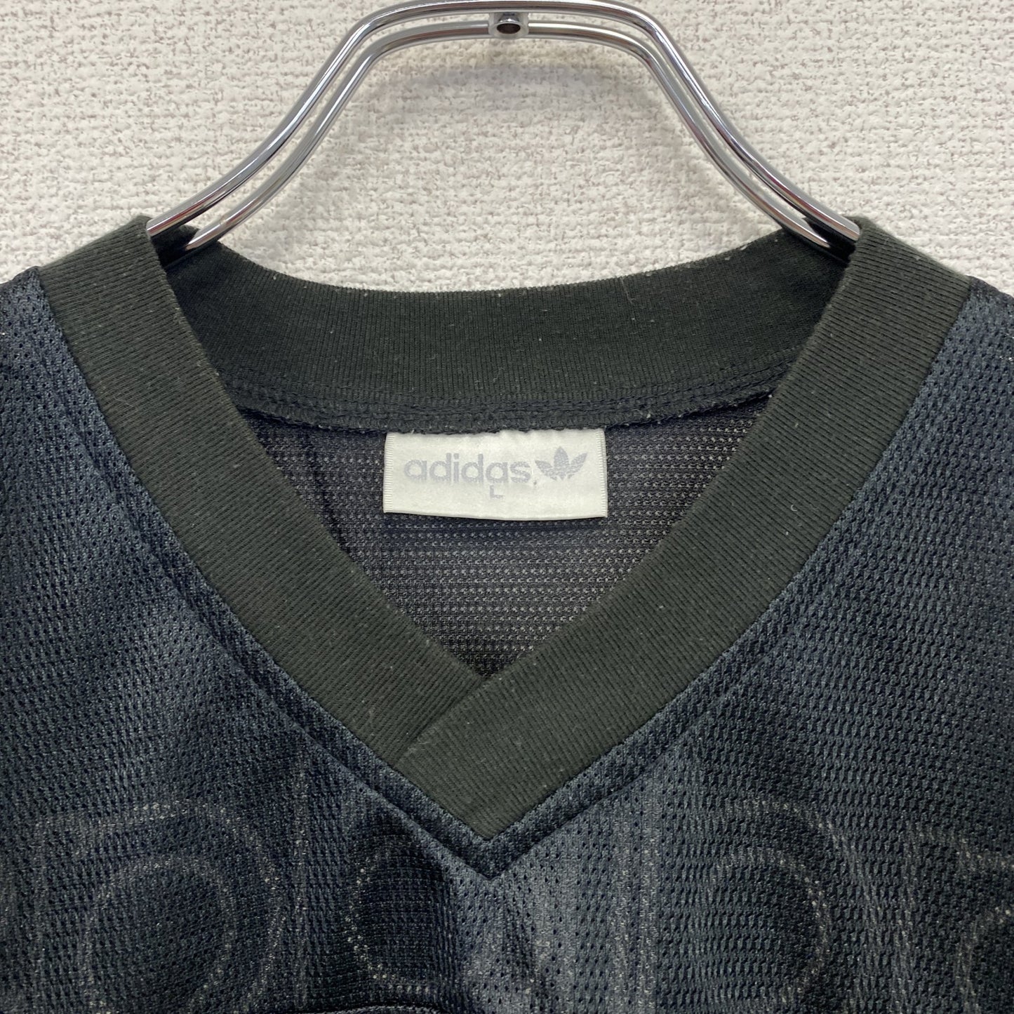 adidas アディダス 半袖プリントTシャツ ゲームシャツ 黒 ブラック Lサイズ