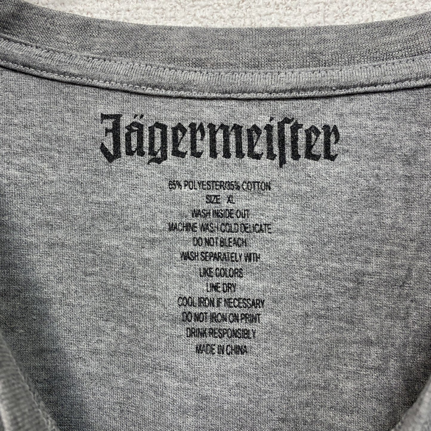 Jagermeister イエーガーマイスター 半袖プリントTシャツ グレー XLサイズ