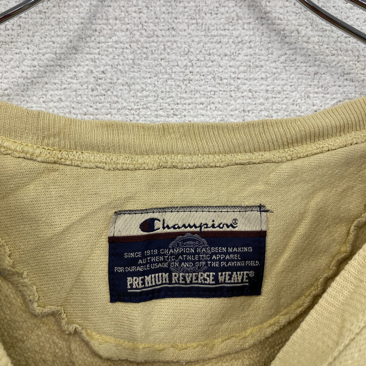 Champion チャンピオン プレミアムリバースウィーブ スウェット/トレーナー 黄色 イエロー