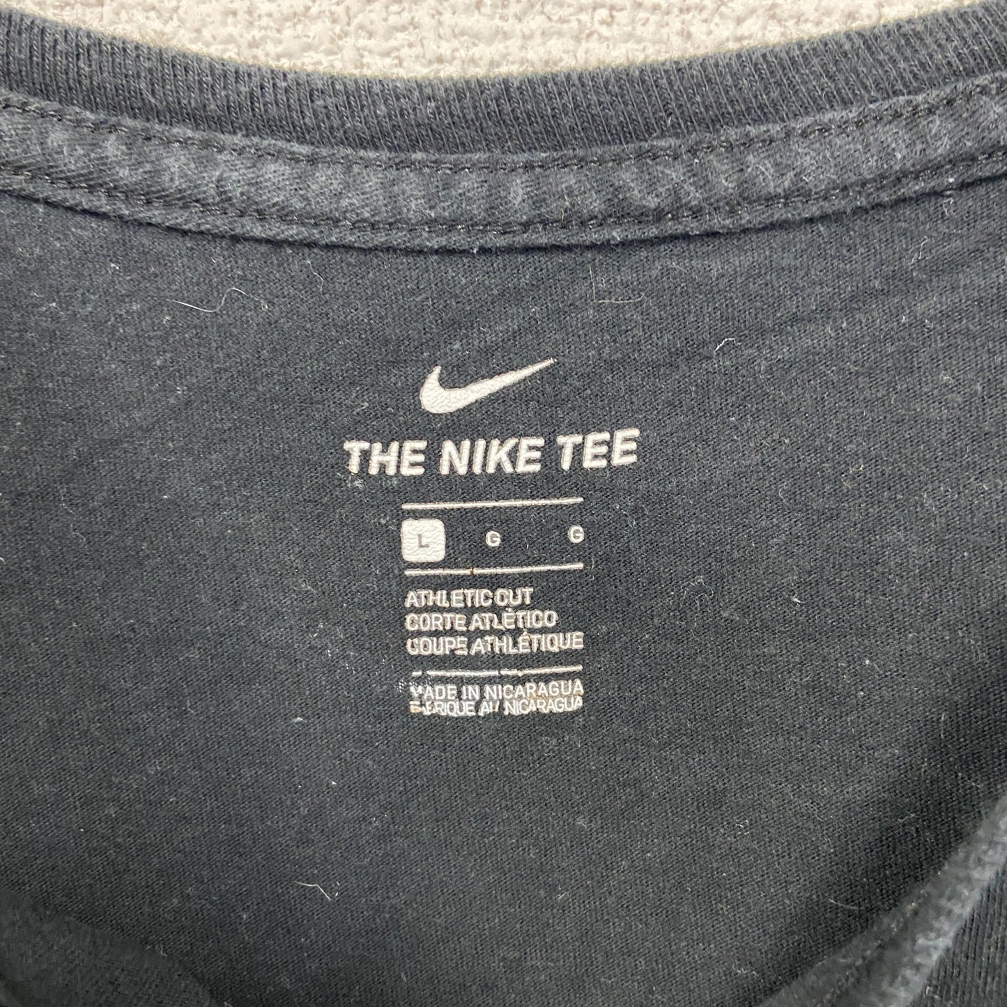 古着 used NIKE ナイキ 半袖プリントTシャツ クルーネック 黒 ブラック PREMIER ATHLETICS