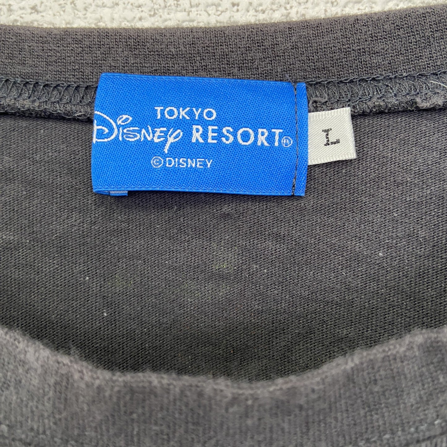 古着 used Disney ディズニー 半袖プリントTシャツ 東京ディズニーリゾート ハロウィン クルーネック グレー Lサイズ