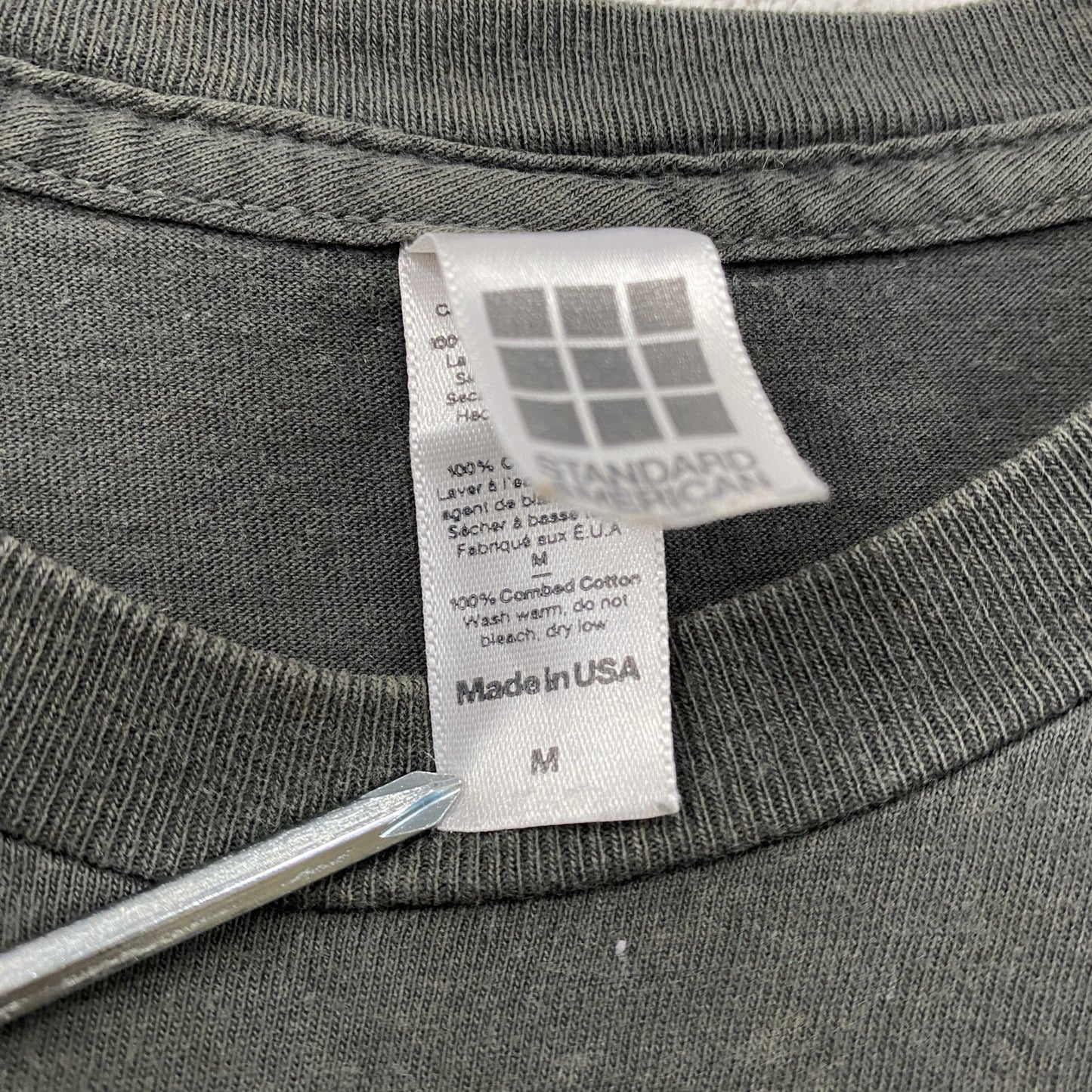 STANDARD AMERICAN VERTIGO 半袖プリントTシャツ グレー Mサイズ