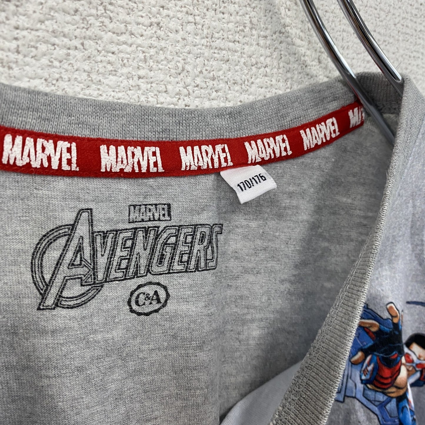 MARVEL マーベル アベンジャーズ 半袖プリントTシャツ グレー 灰色 170/176サイズ