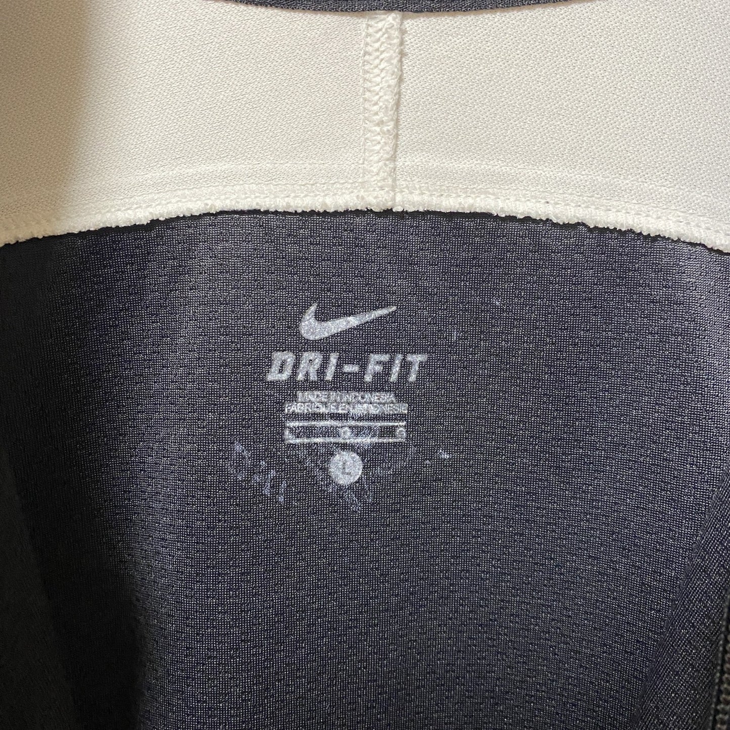 古着 used NIKE ナイキ DRI-FIT 長袖トラックジャケット ジャージ スポーツウェア ロゴ刺繍 バレーボール 黒