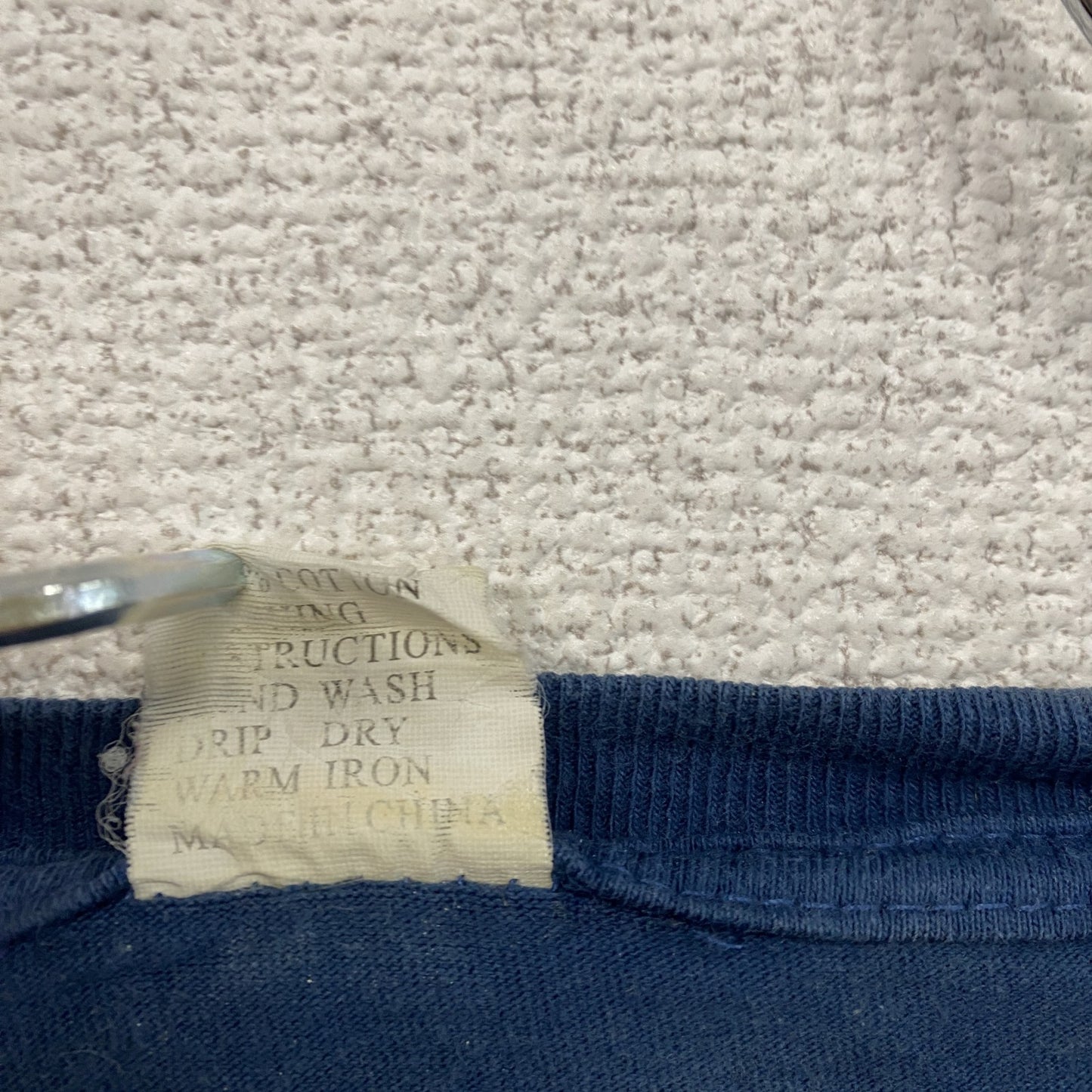 半袖プリントTシャツ 青 ブルー XLサイズ