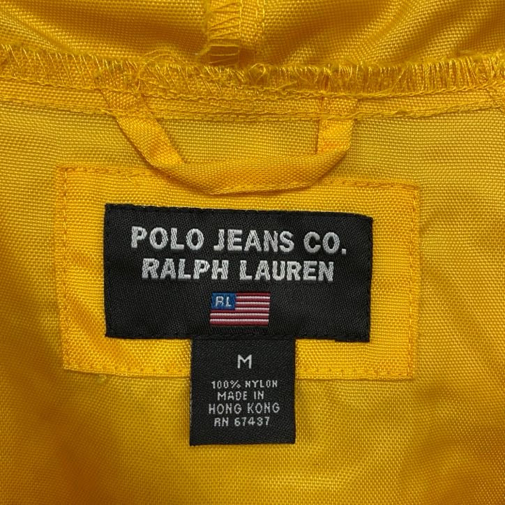 古着 used POLO JEANS CO. RALPH LAUREN ラルフローレン 長袖ナイロンジャケット 黄色 Mサイズ