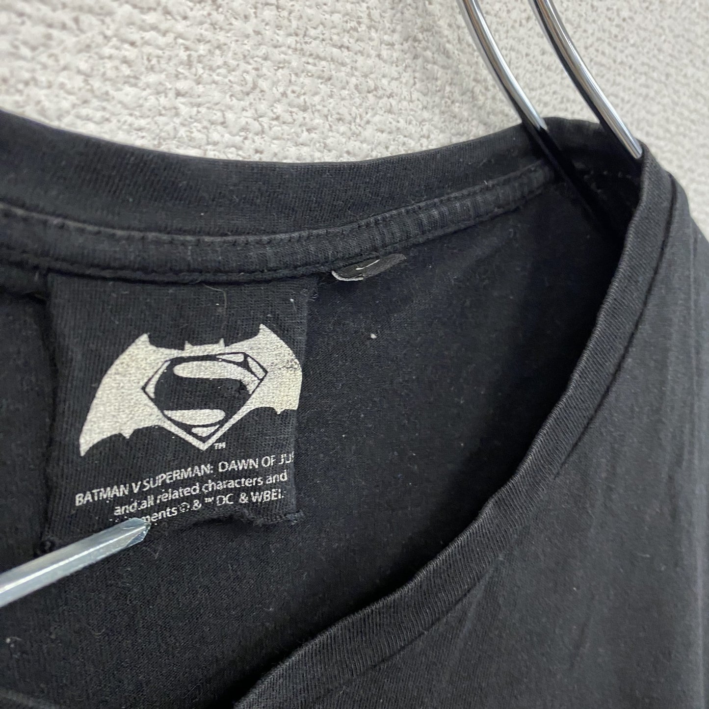 DCコミックス スーパーマン 半袖プリントTシャツ 黒 ブラック Lサイズ