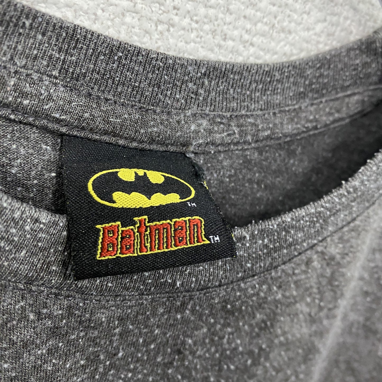 Batman バットマン 半袖プリントTシャツ DCコミックス 灰色 グレー