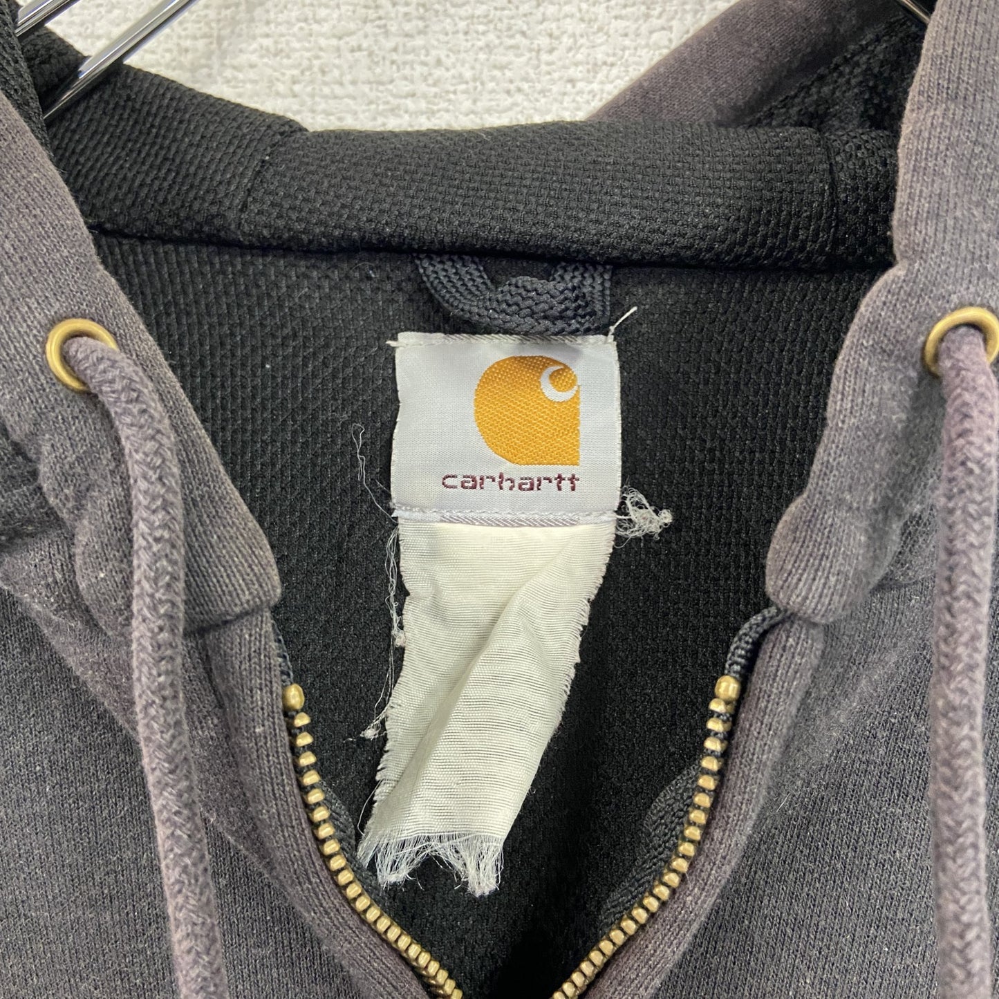 ~00s Carhartt カーハート フルジップスウェットパーカー/フーディー フェード 黒 ブラック