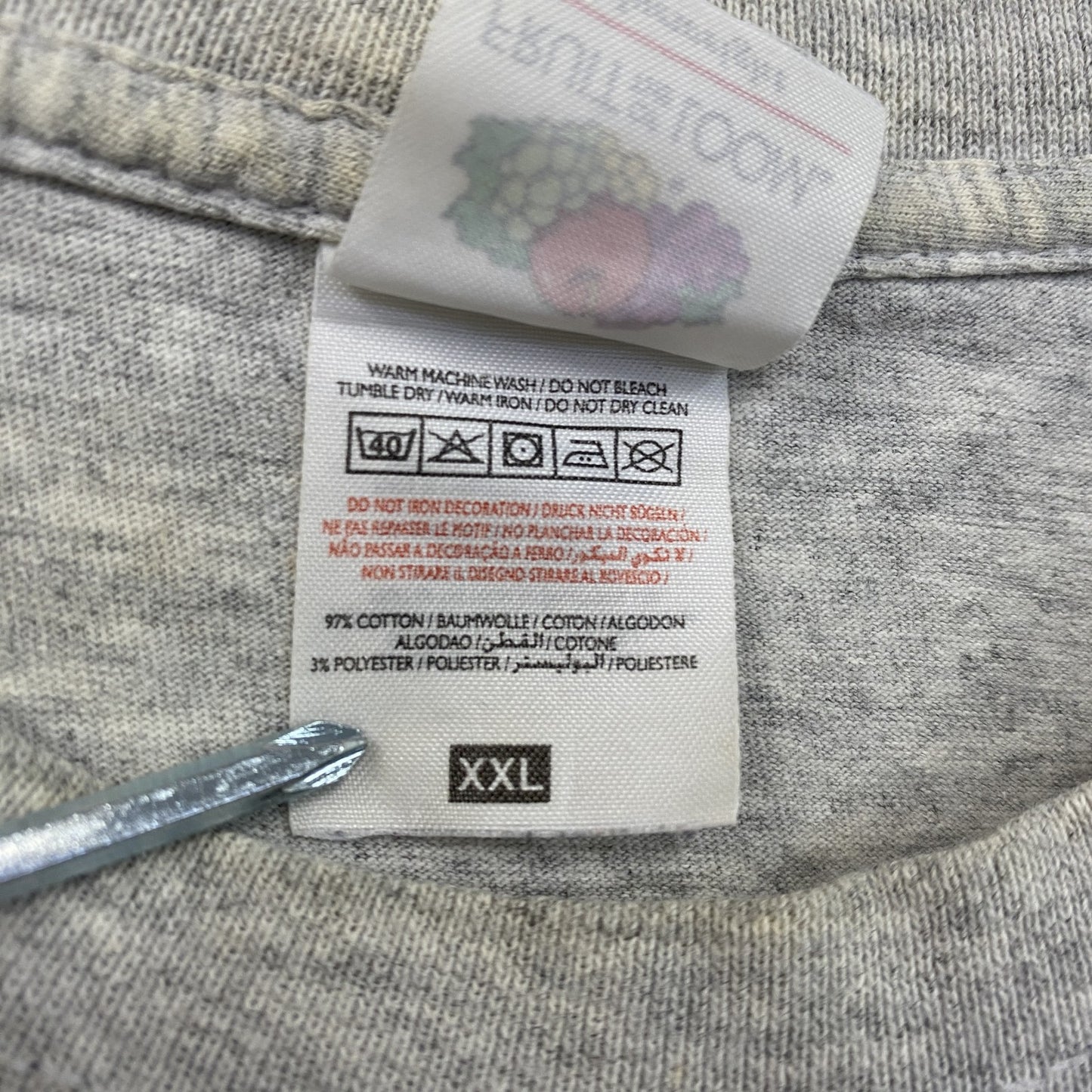 FRUIT OF THE LOOM スーパーファミコン 半袖プリントTシャツ パロディT グレー 2XLサイズ