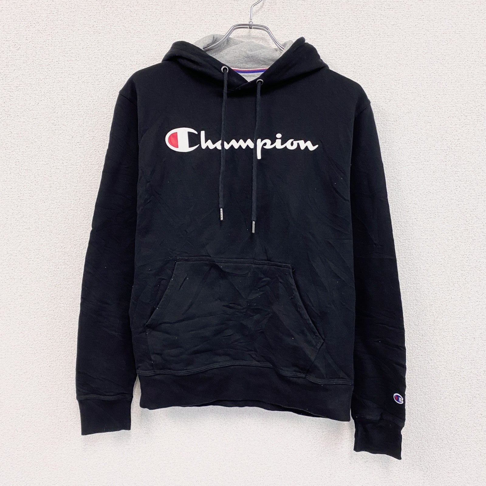 champion チャンピオン スウェットパーカー/フーディー 黒 ブラック S