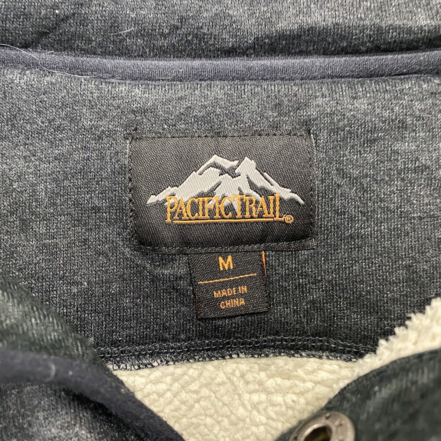 PACIFIC TRAIL ハーフボタンスウェット/トレーナー フリースライナー ダークグレー Mサイズ
