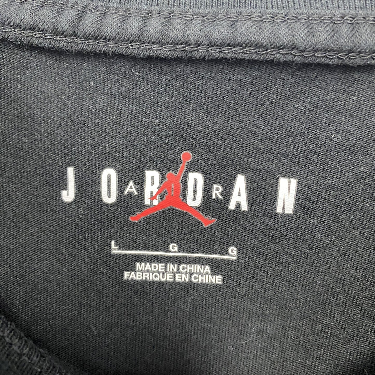 NIKE AIR JORDAN ナイキエアジョーダン 半袖プリントTシャツ スウッシュマーク 黒 Lサイズ