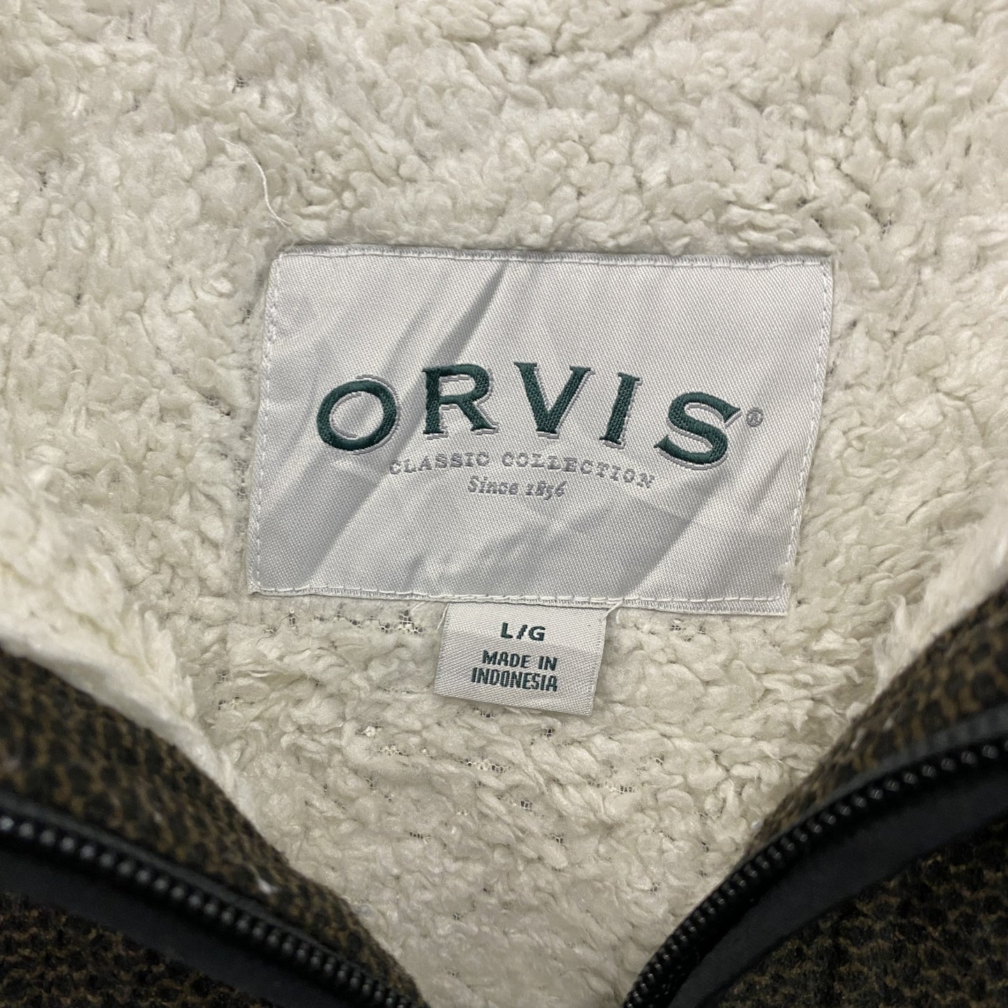 ORVIS オービス ハーフジッププルオーバー フリースライナー 茶色 ブラウン Lサイズ