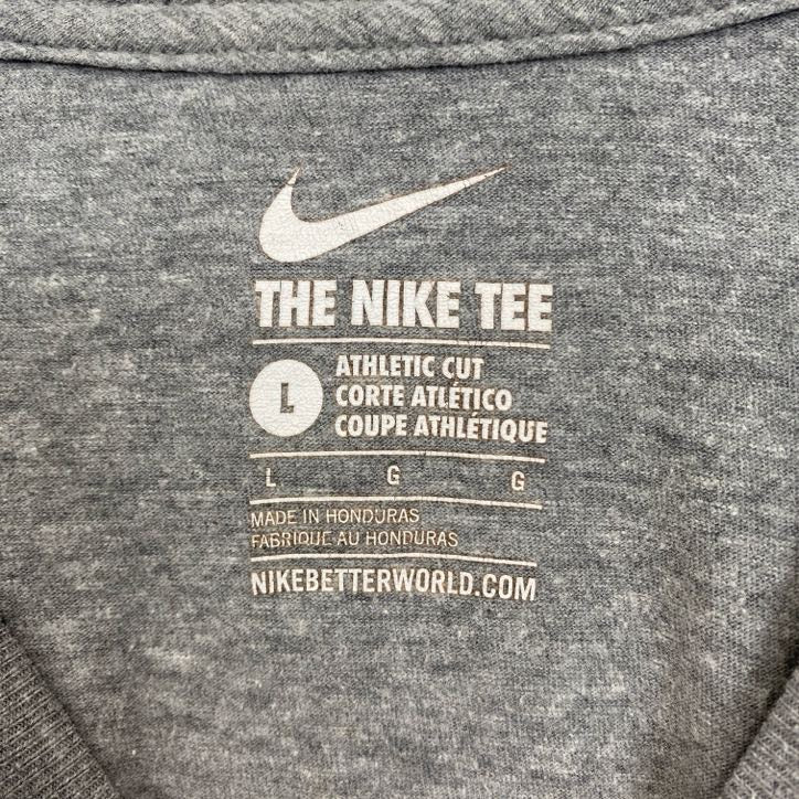 古着 used NIKE ナイキ 半袖プリントTシャツ NFL シアトル・シーホークス スウッシュロゴ グレー Lサイズ