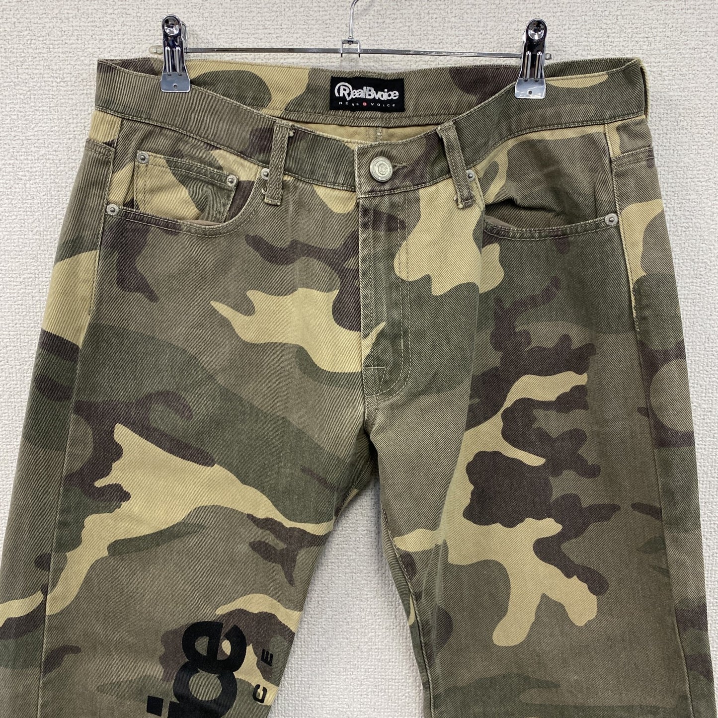 00s 07AW RealBvoice 迷彩柄パンツ ブーツカット ヴィンテージ アーカイブ カモフラ柄 カーキ