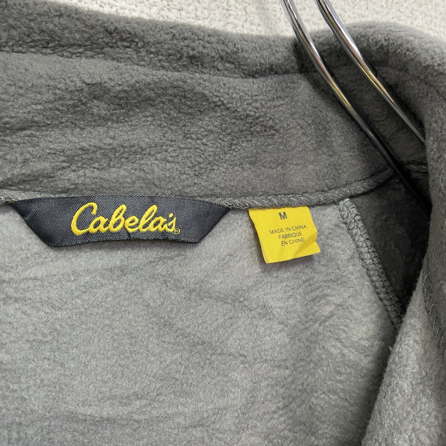 Cabela’s カベラス フリースジャケット/ボアジャケット ハーフジップ グレー Mサイズ