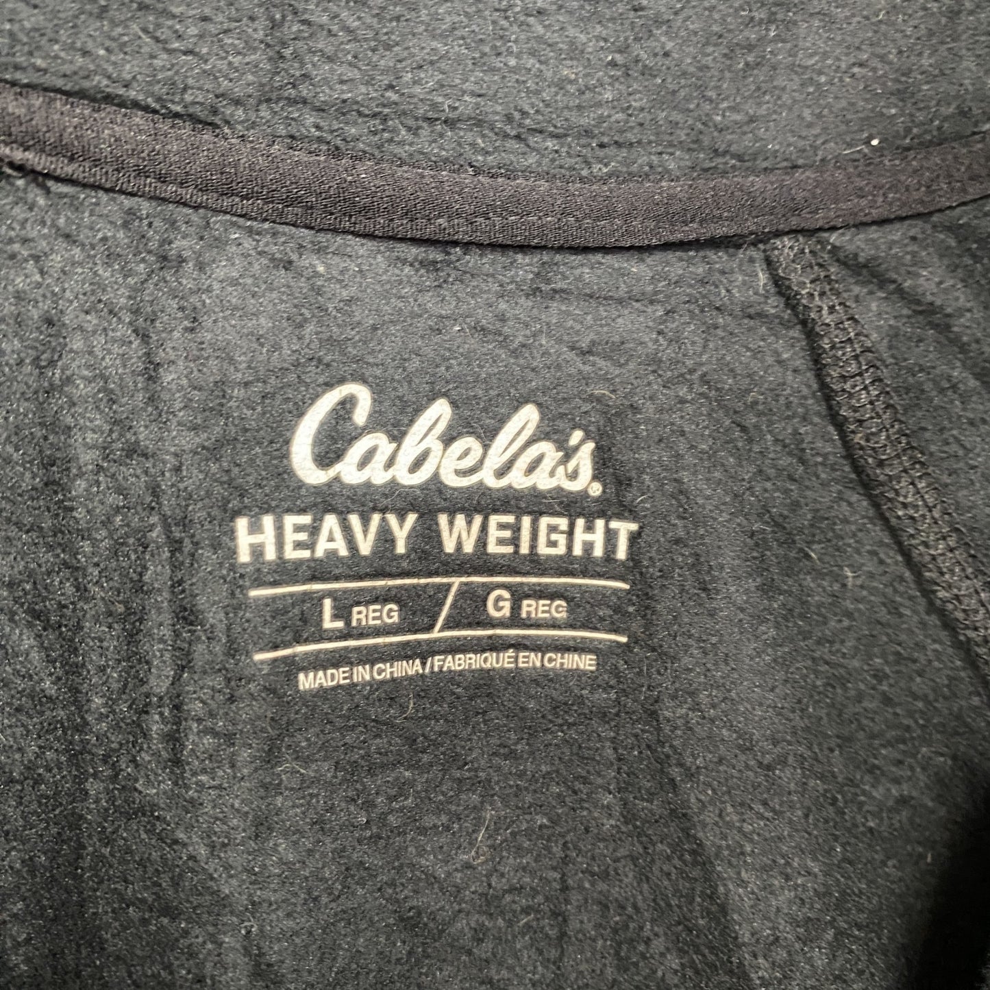 Cabela’s カベラス フリースジャケット/ボアジャケット フルジップ 黒 ブラック Lサイズ