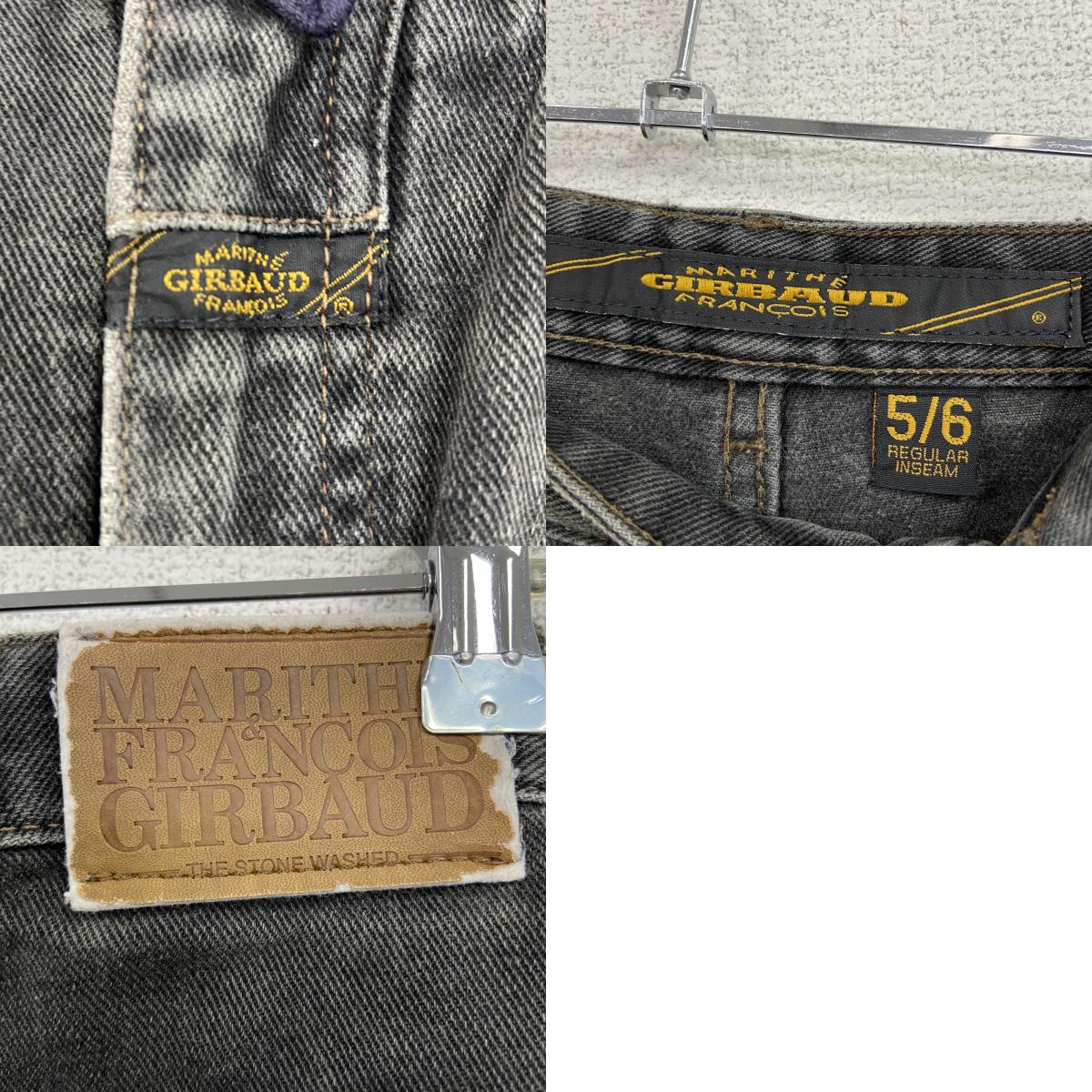 MARITHE&FRANCOIS GIRBAAUD デニムパンツ/ジーンズ 黒 ブラック 5/6サイズ