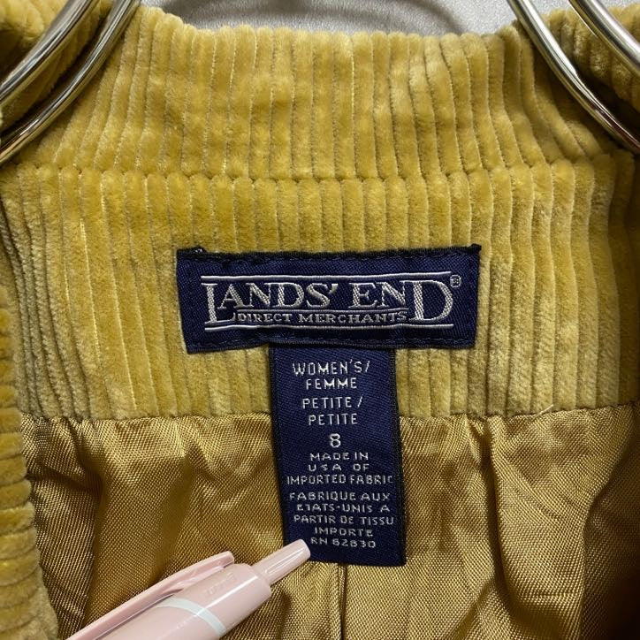 古着 used ~90s LANDSEND ランズエンド コーデュロイテーラードジャケット 茶色 ライトブラウン Lサイズ