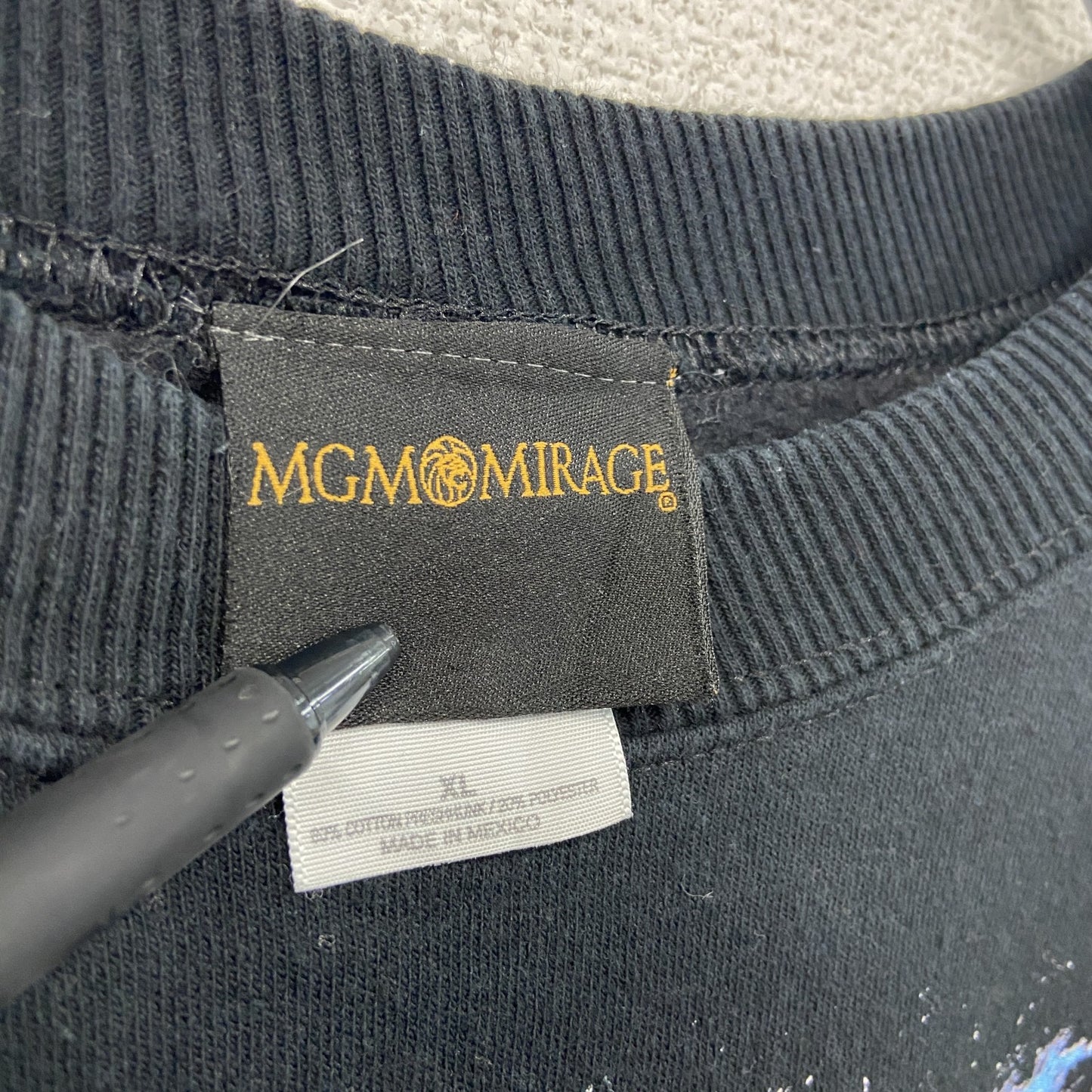 MGM MIRAGE LASVEGAS スウェット/トレーナー 黒 ブラック 黒 XLサイズ