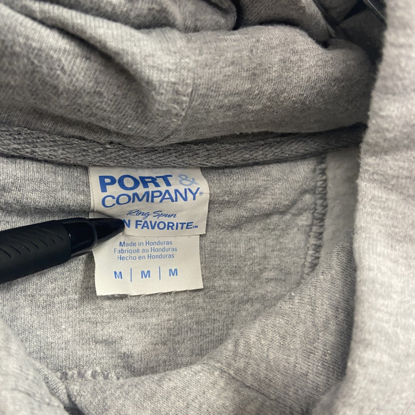 PORT&CCOMPANY スウェットパーカー/フーディー カレッジタイプ 灰色 グレー Mサイズ