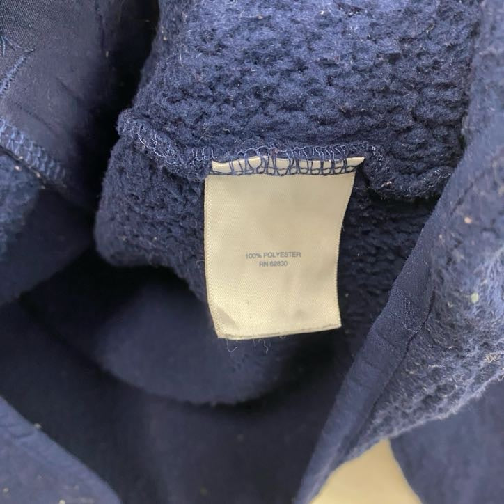 LAND’S END ランズエンド フルジップフリースジャケット/ボアジャケット 紺 ネイビー XLサイズ