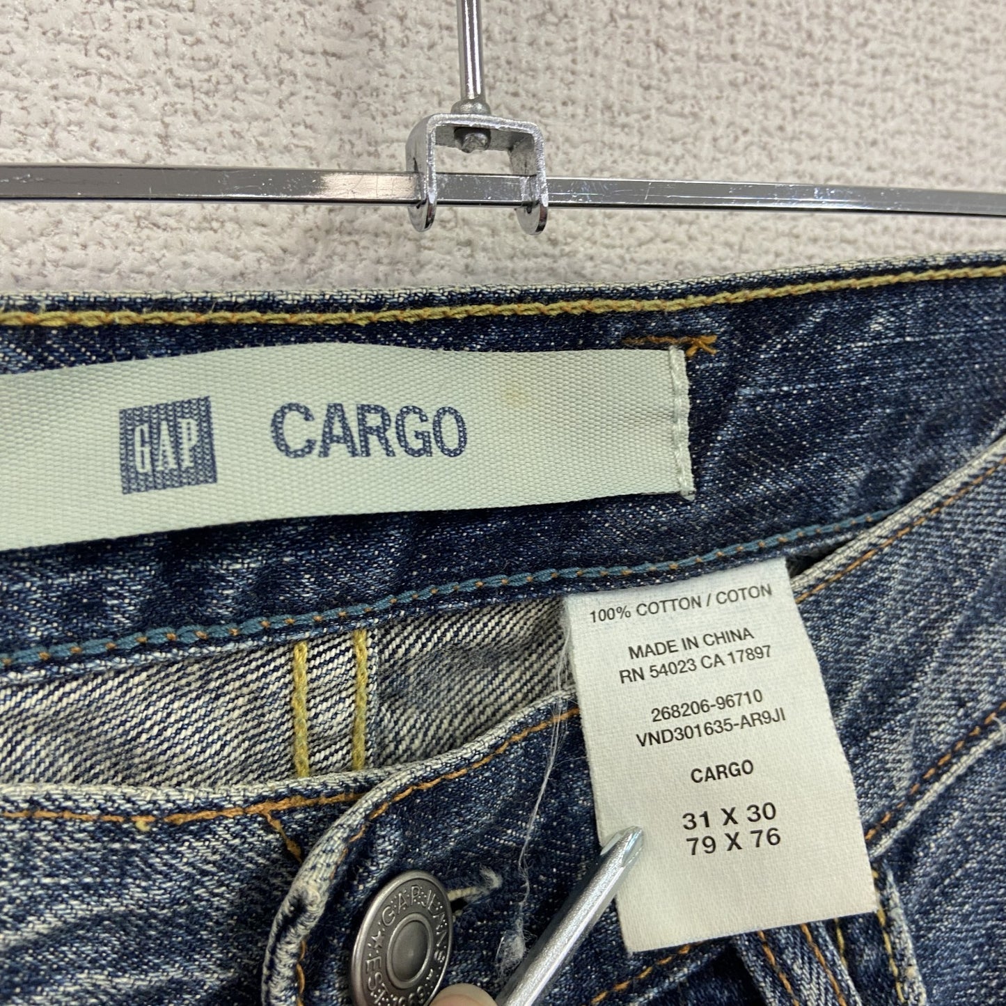 00s GAP ギャップ CARGO デニムパンツ/ジーンズ カーゴパンツ インディゴ W30サイズ