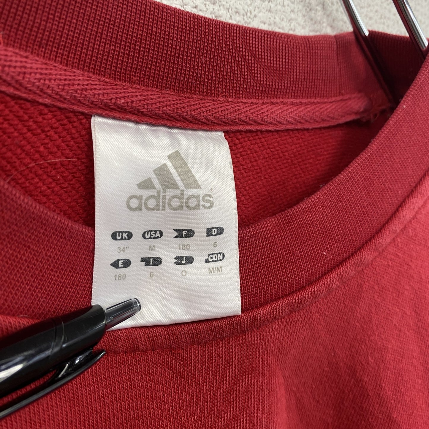 00s adidas アディダス スウェット/トレーナー パフォーマンスロゴ ヴィンテージ 赤 レッド Mサイズ