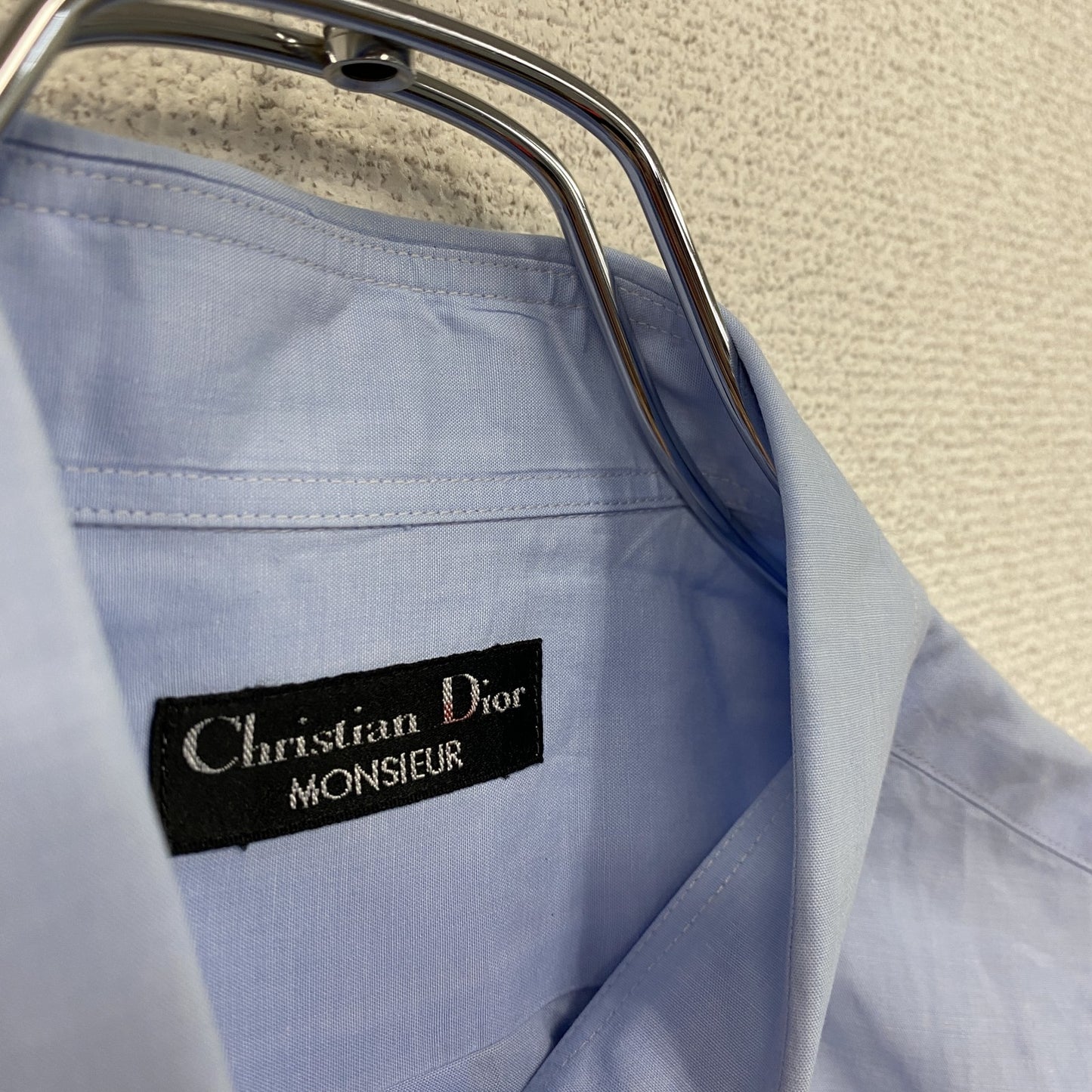 ~90s Christian Dior MONSIEUR クリスチャンディオール 長袖ドレスシャツ ヴィンテージ ブルー
