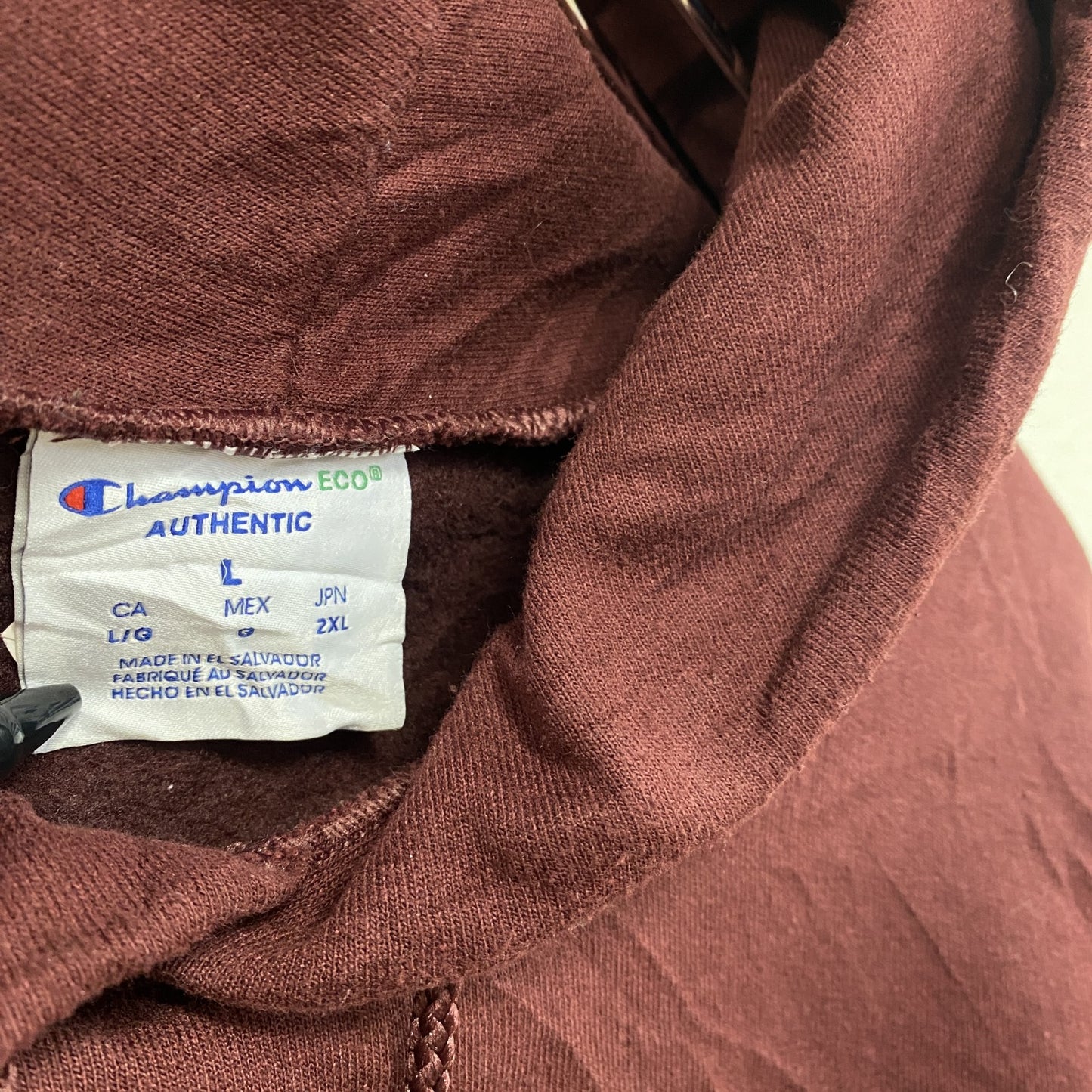 Champion チャンピオン スウェットパーカー/フーディー 2連 ボルドー Lサイズ