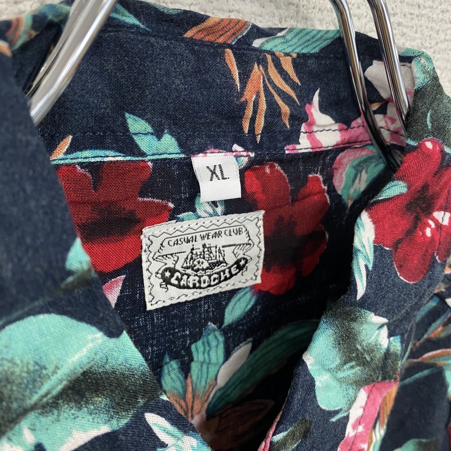 CARDCHE 長袖総柄デザインシャツ マルチカラー XLサイズ