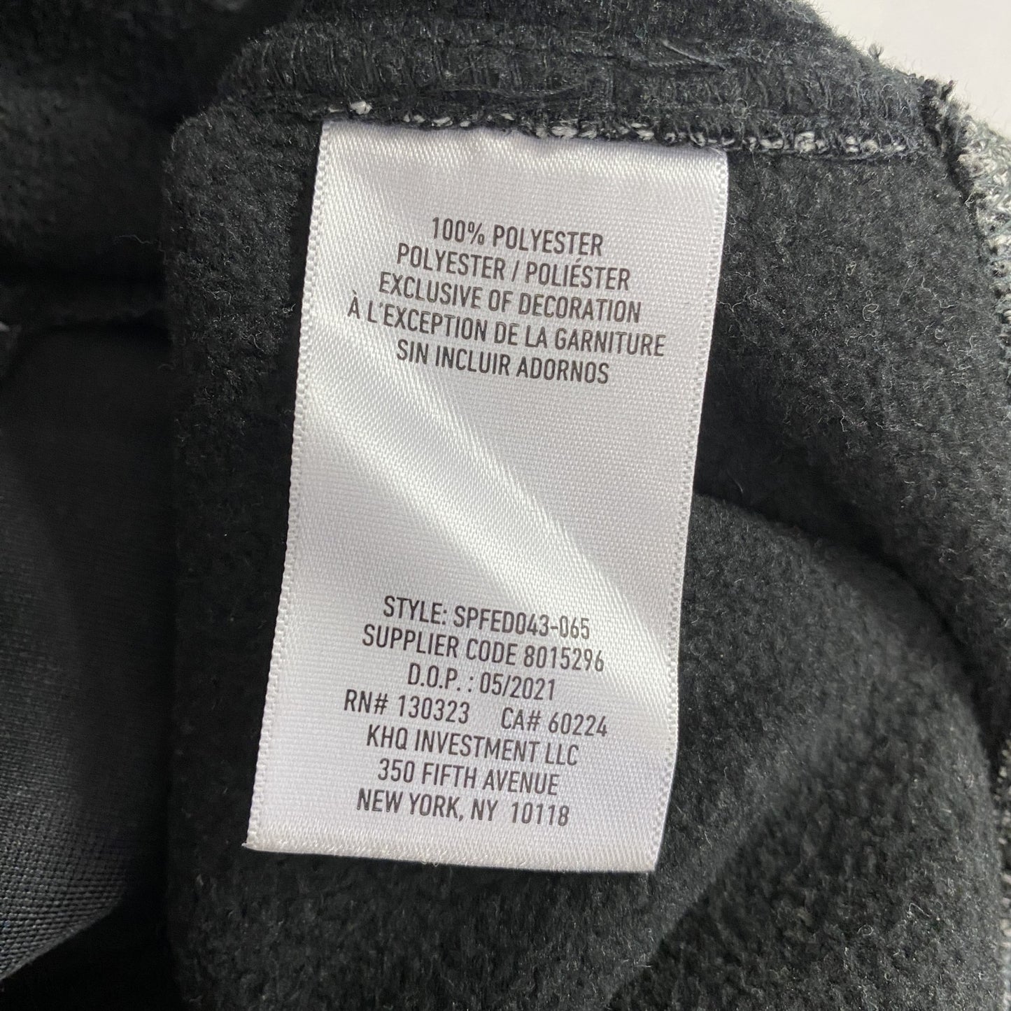 SPYDER スパイダー フリースジャケット/ボアジャケット 灰色 グレー Lサイズ