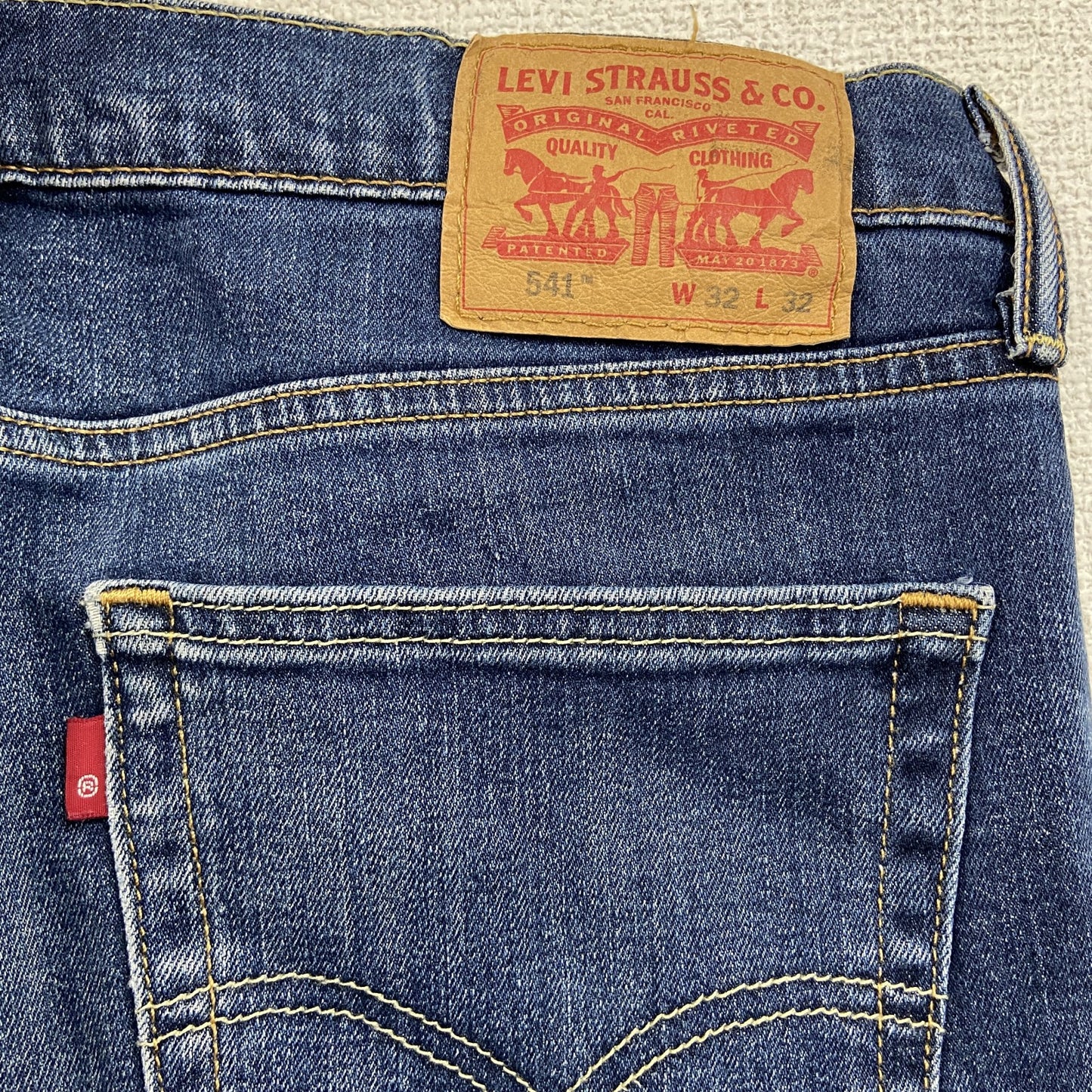 Levi’s リーバイス 541 デニムパンツ/ジーンズ ジップフライ 縦落ち 鬼ヒゲ インディゴ W32サイズ