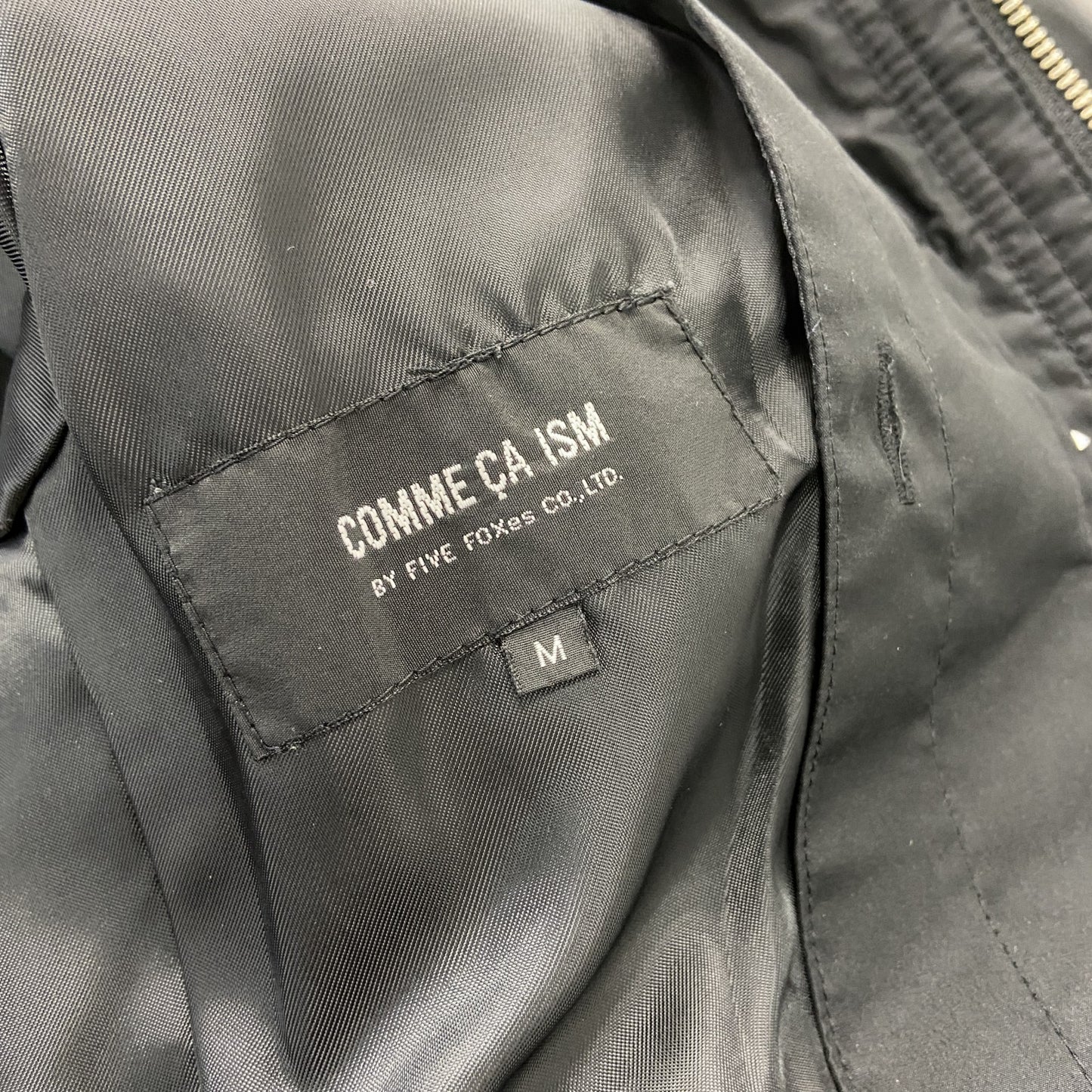 COMME CA ISM コムサイズム フィールドジャケット ミリタリー 比翼仕立て 黒 ブラック Mサイズ