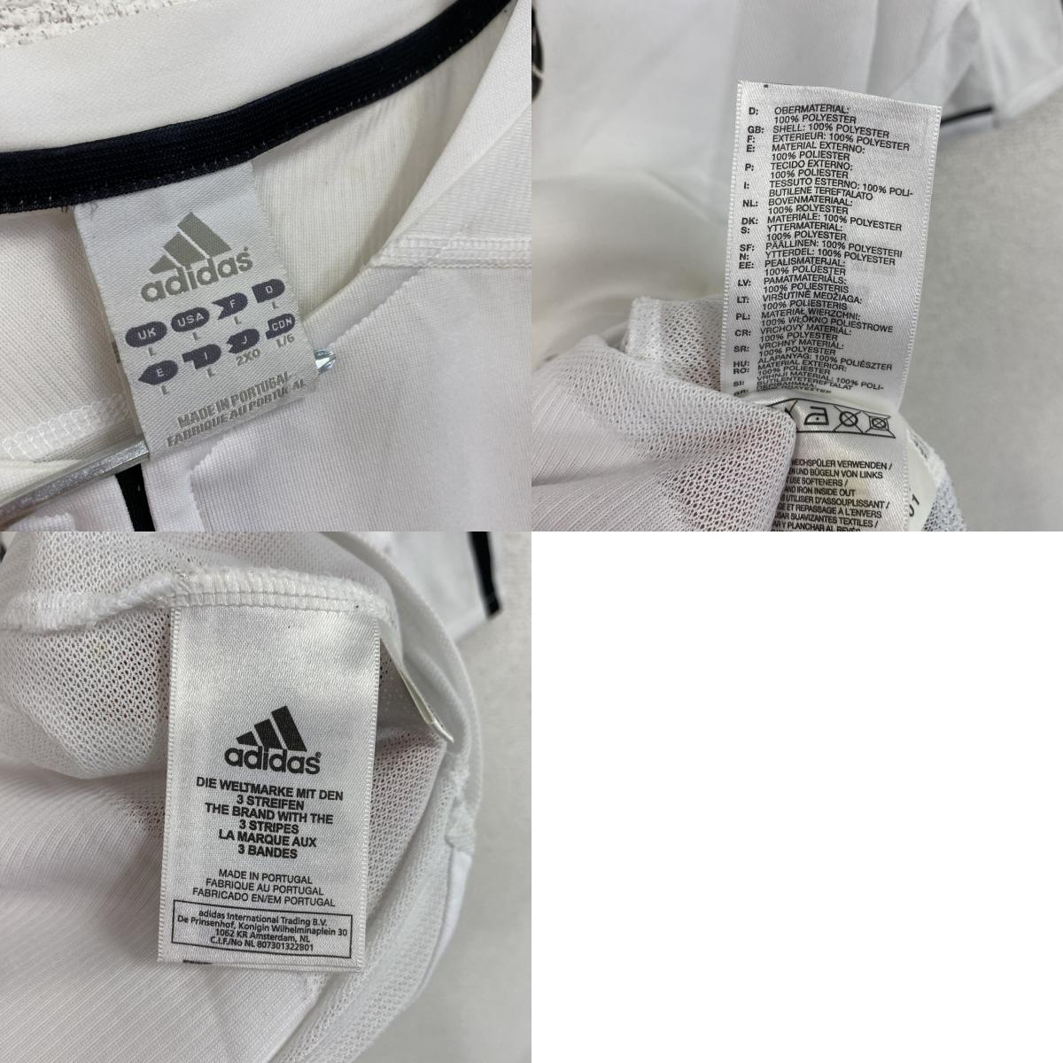 00s adidas アディダス RAUL ラウール レアルマドリード ユニフォーム ゲームシャツ 白 ホワイト Lサイズ