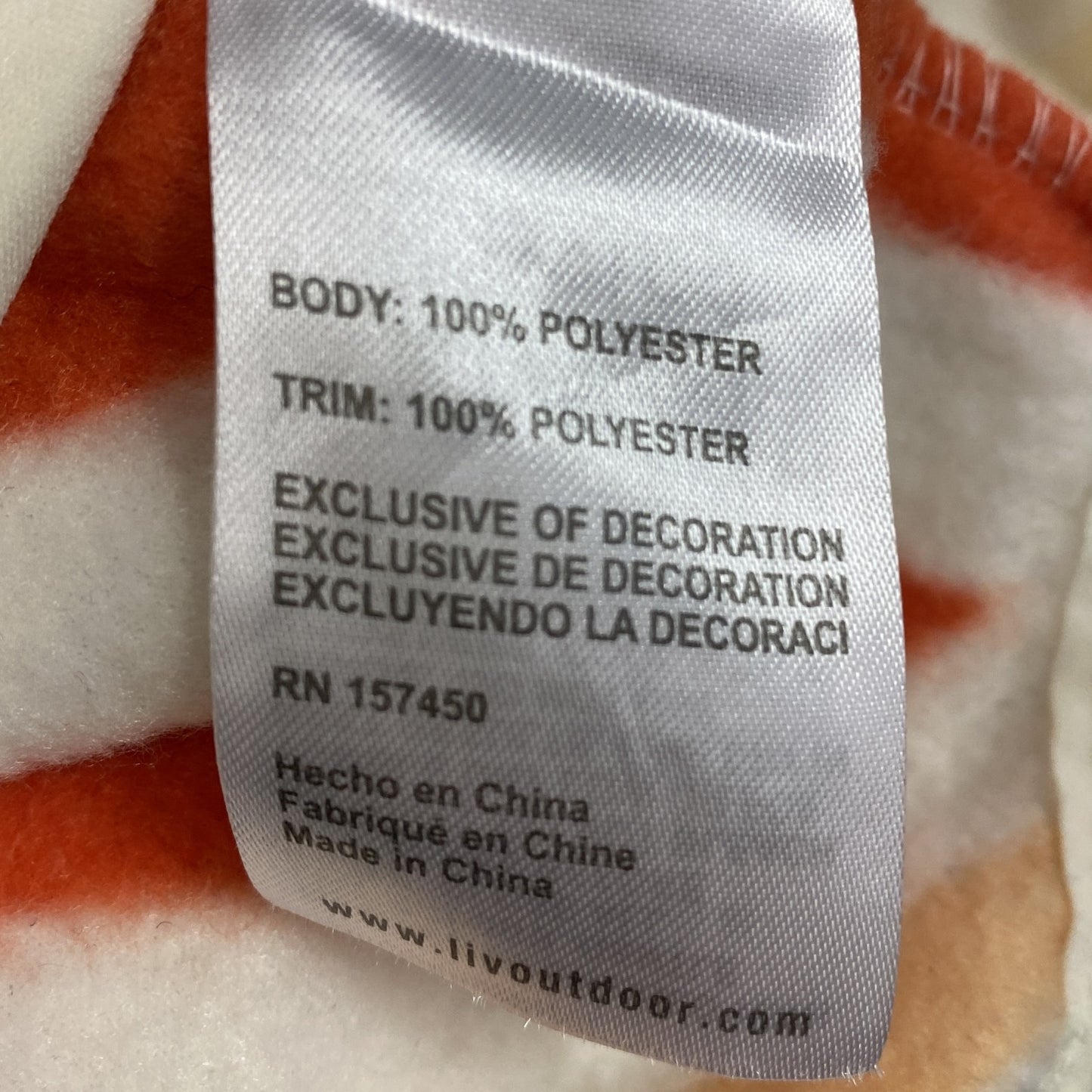 LIV フリースジャケット 総柄 ベージュ XLサイズ