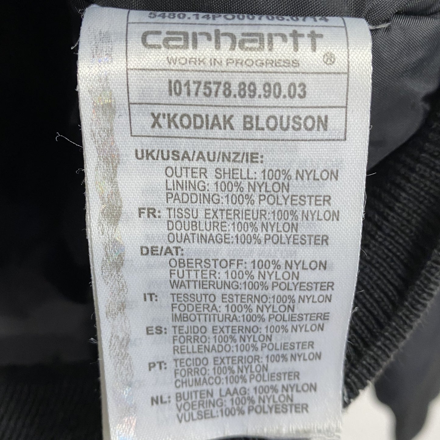 carhartt カーハート KODIAK BLOUSON コディアックブルゾン キルティングライナー 黒 ブラック XSサイズ