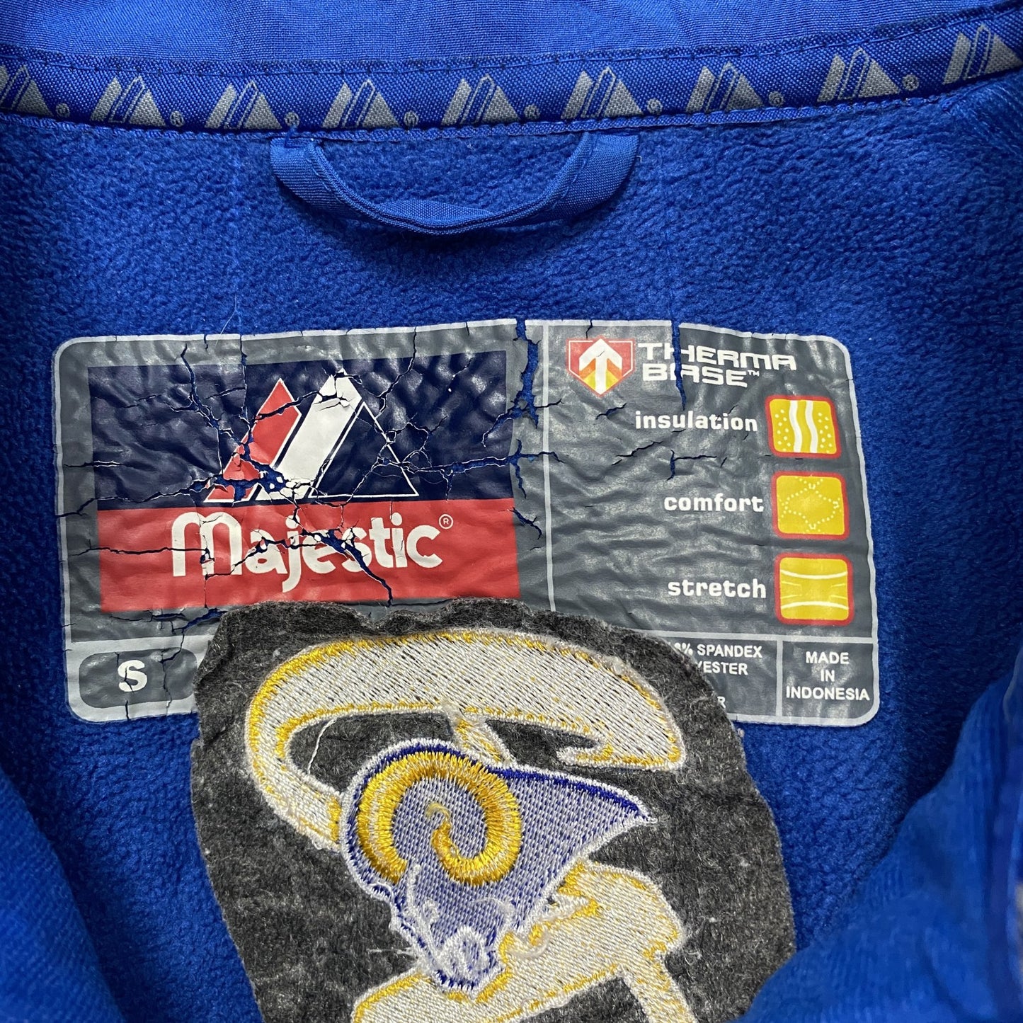 majestic トラックジャケット/ジャージ フリースライナー 青 ブルー Sサイズ