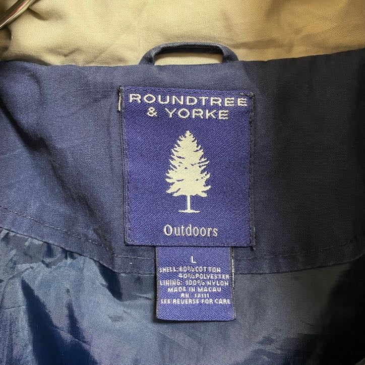 ~00s ROUNDTREE&YORKE フィールドジャケット マウンテンジャケット ネイビー Lサイズ