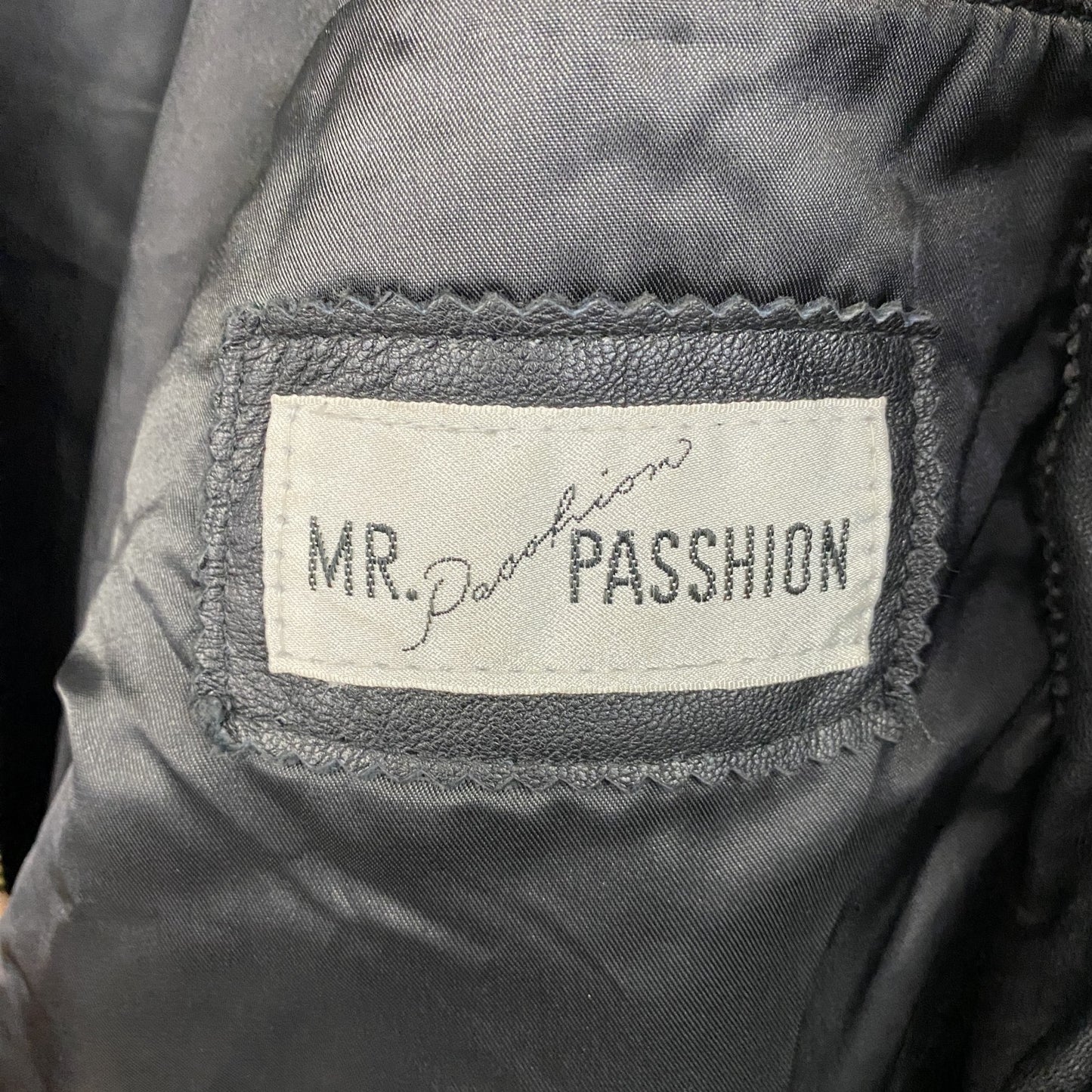 90s MR.PASSHION ミスターパッション 羊革レザーカーコート レザージャケット 黒 ブラック Lサイズ