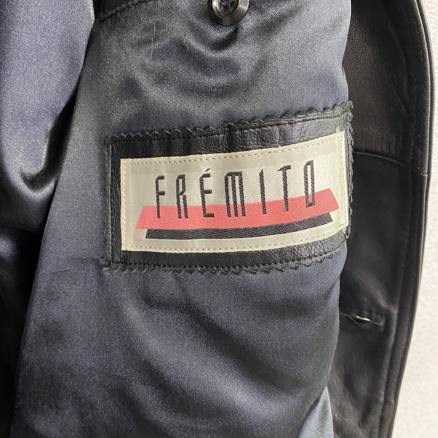 ~90s FREMITO フレミト 羊革レザーカーコート レザージャケット ヴィンテージ 黒 ブラック Lサイズ